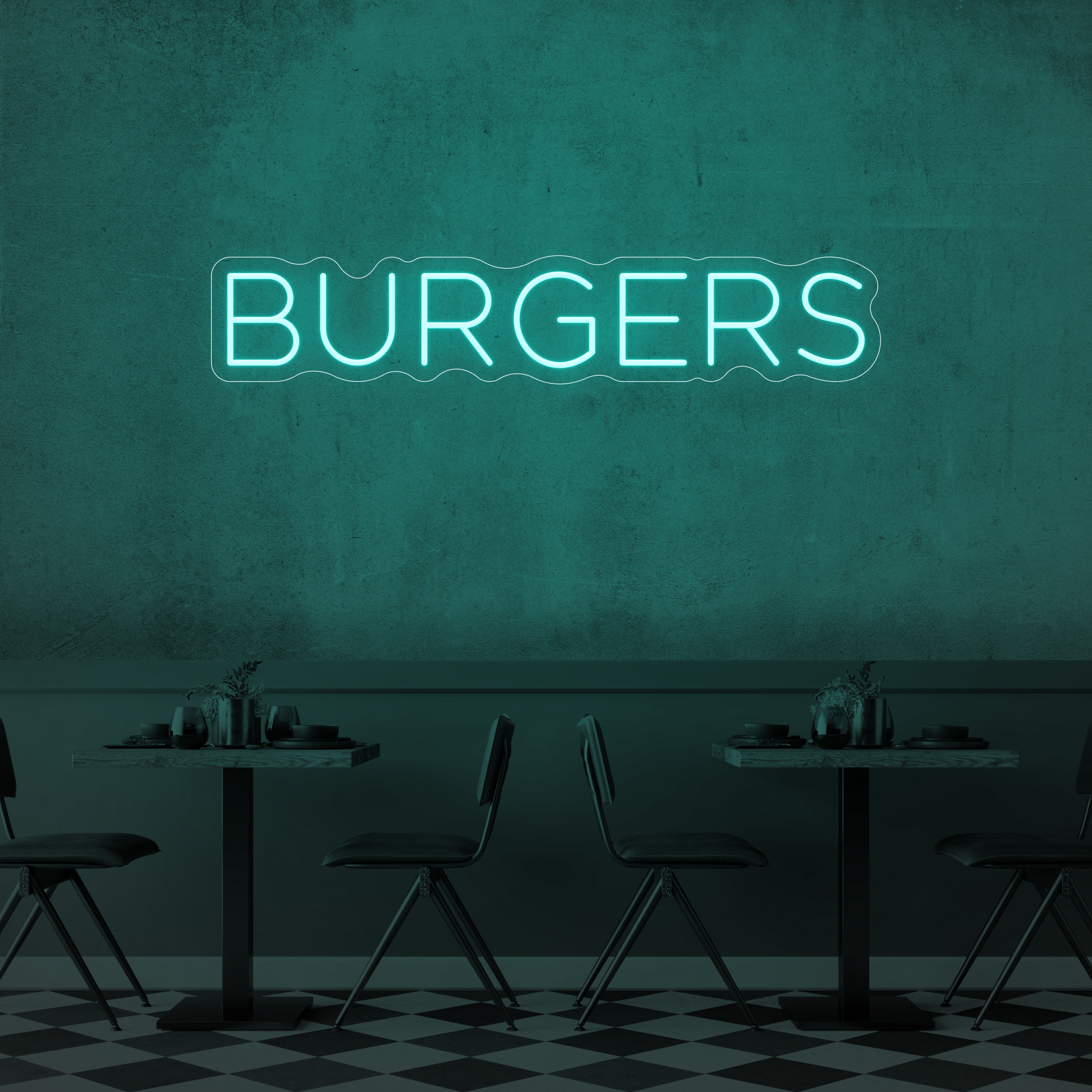 Burgers LED Neon Sign