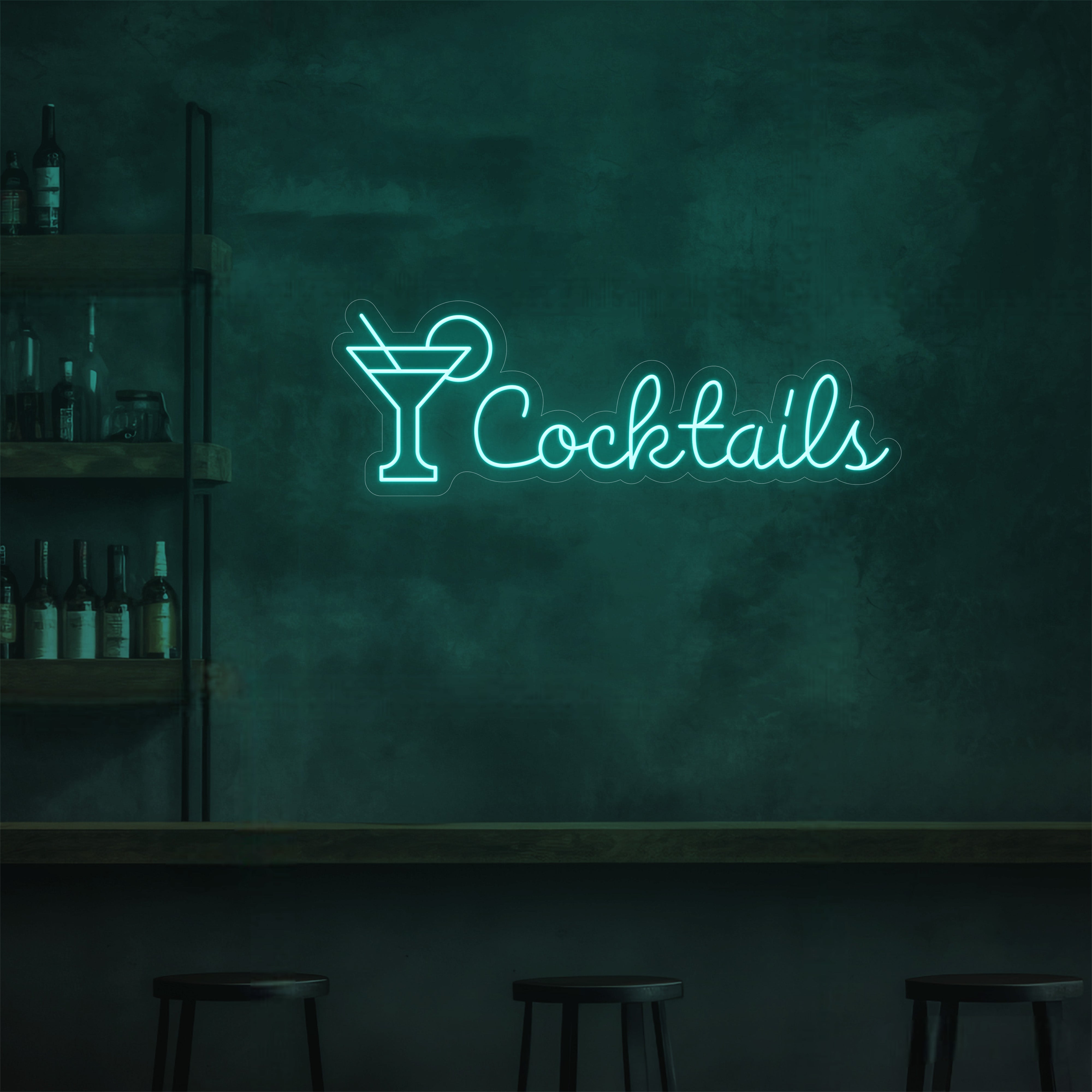 Cocktails Script LED Neon Sign