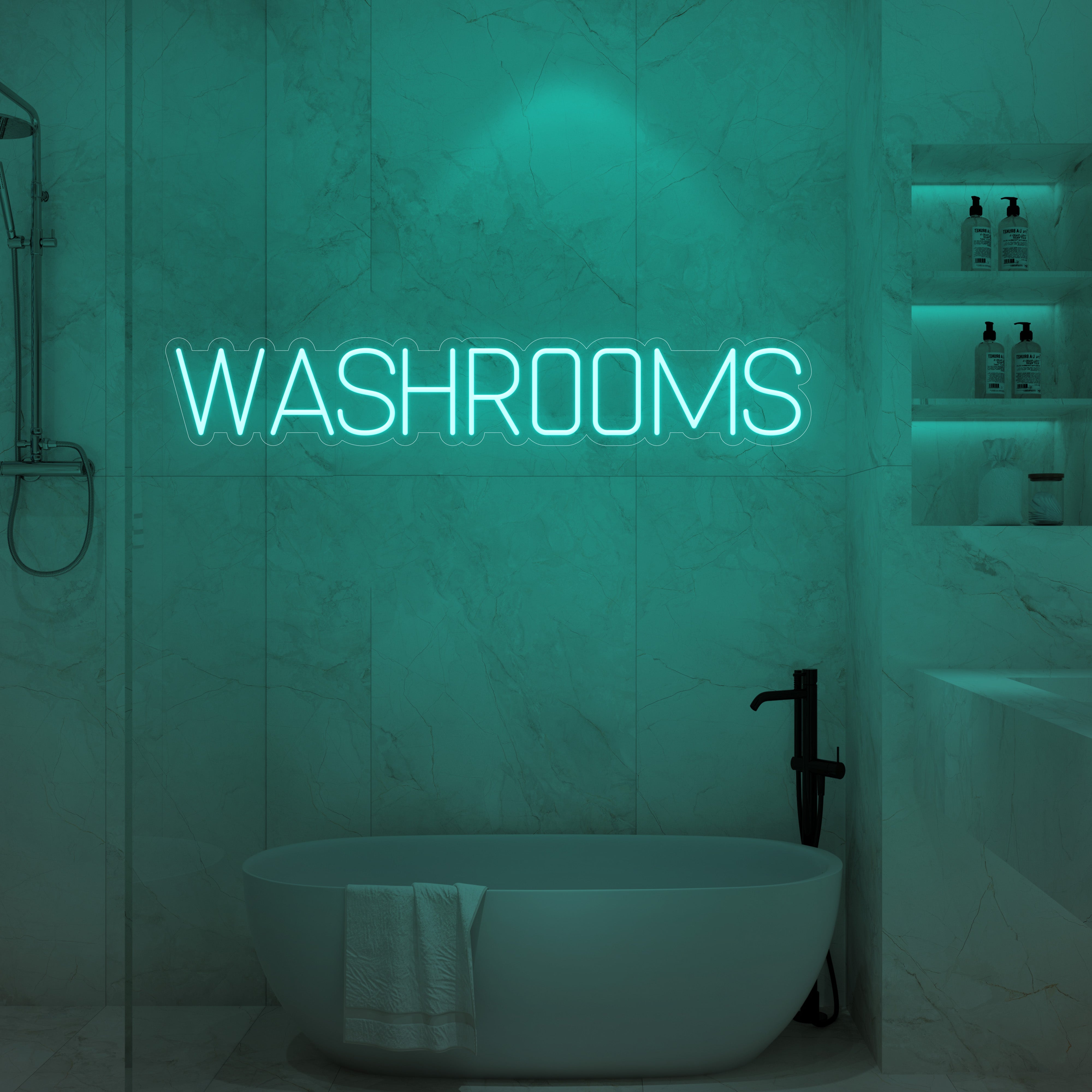 Washrooms LED Neon Sign