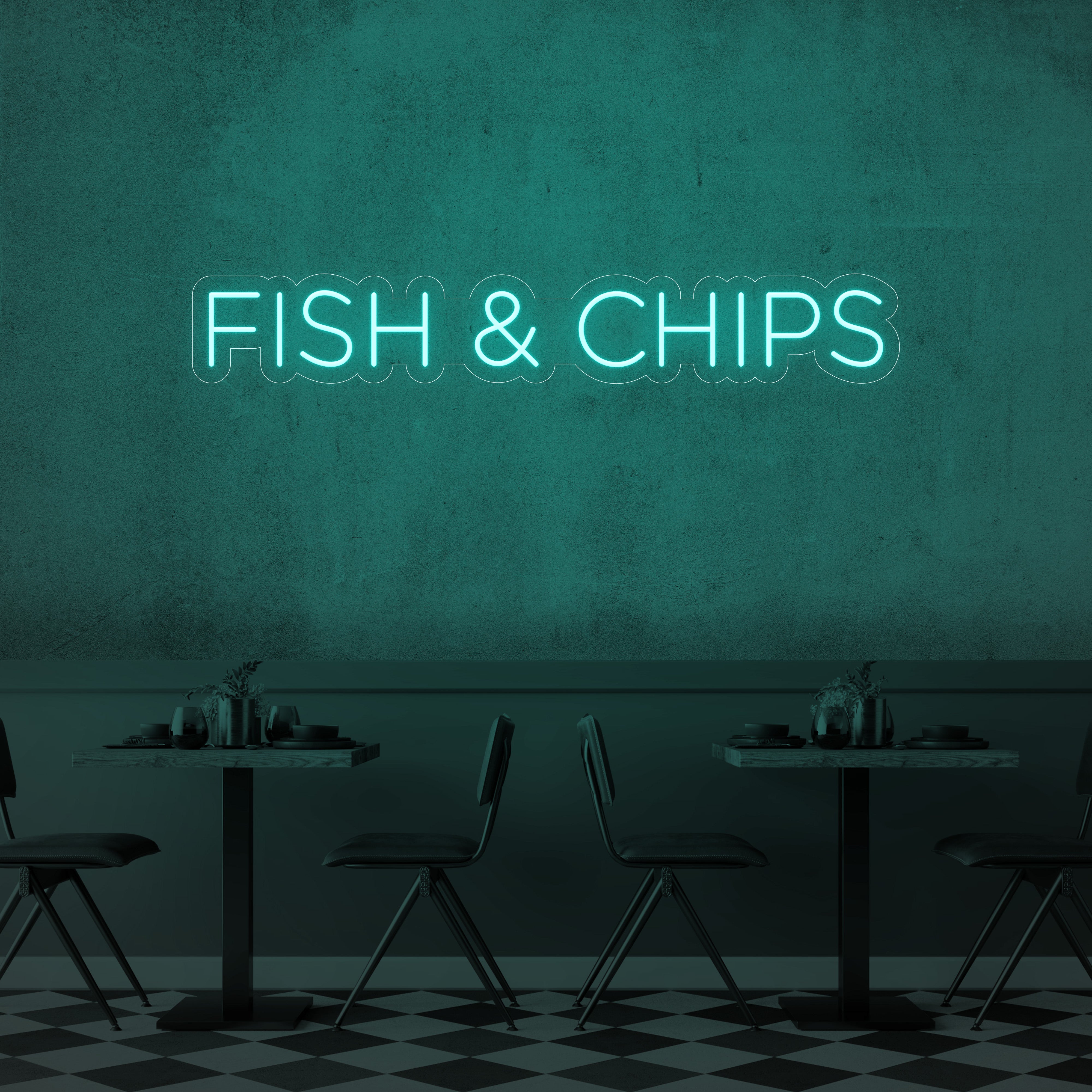 Fish & Chips LED Neon Sign