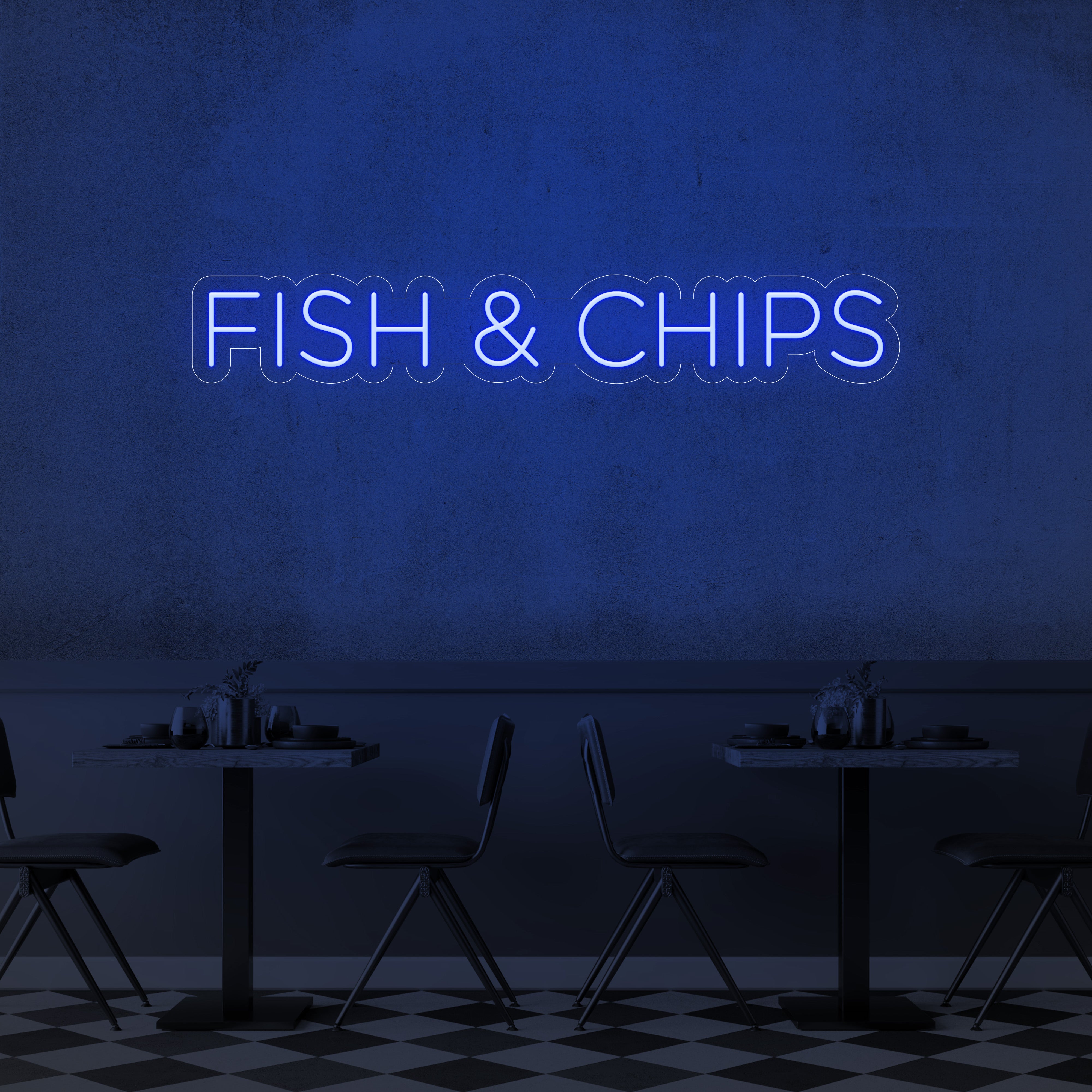 Fish & Chips LED Neon Sign