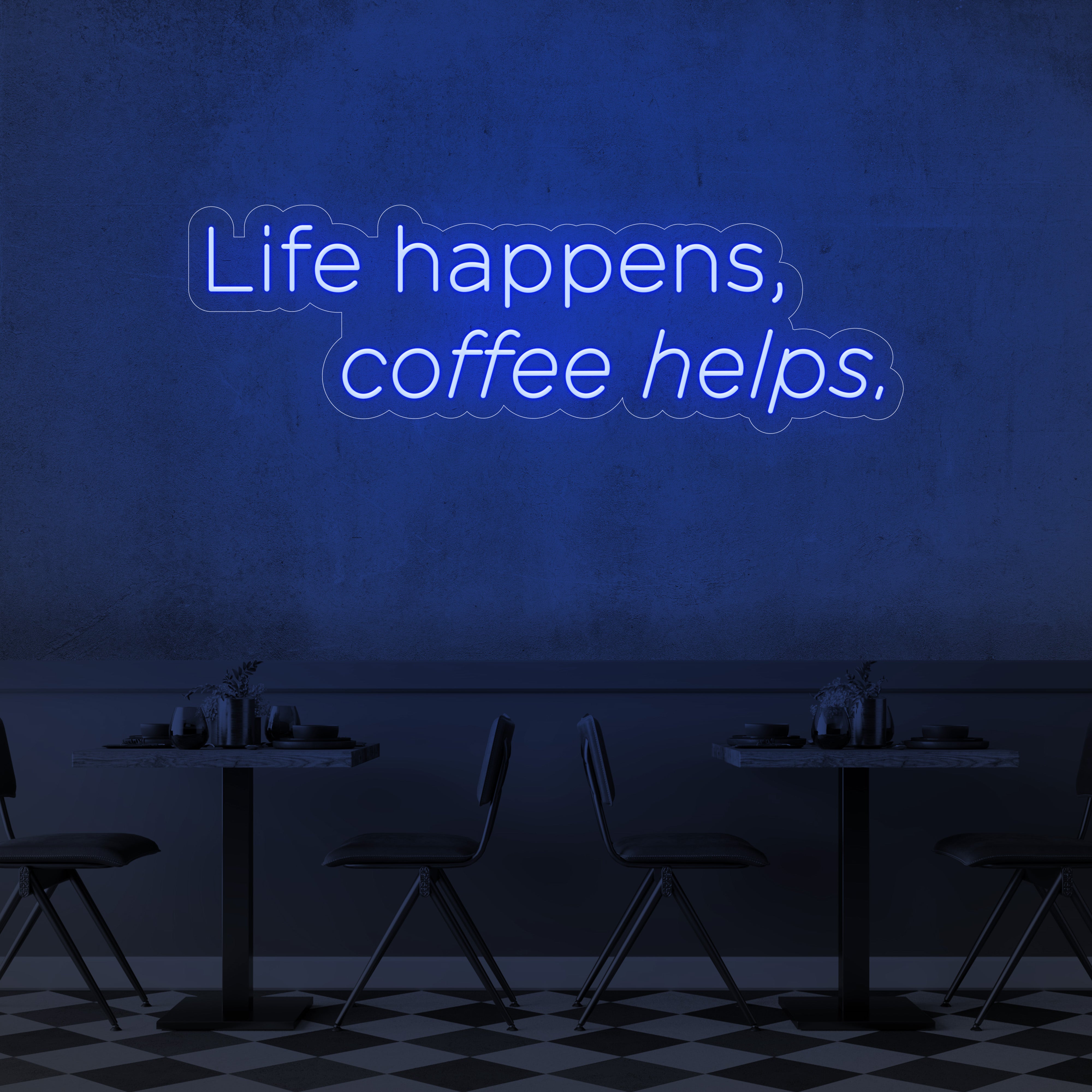 Life Happens, Coffee Helps LED Neon Sign