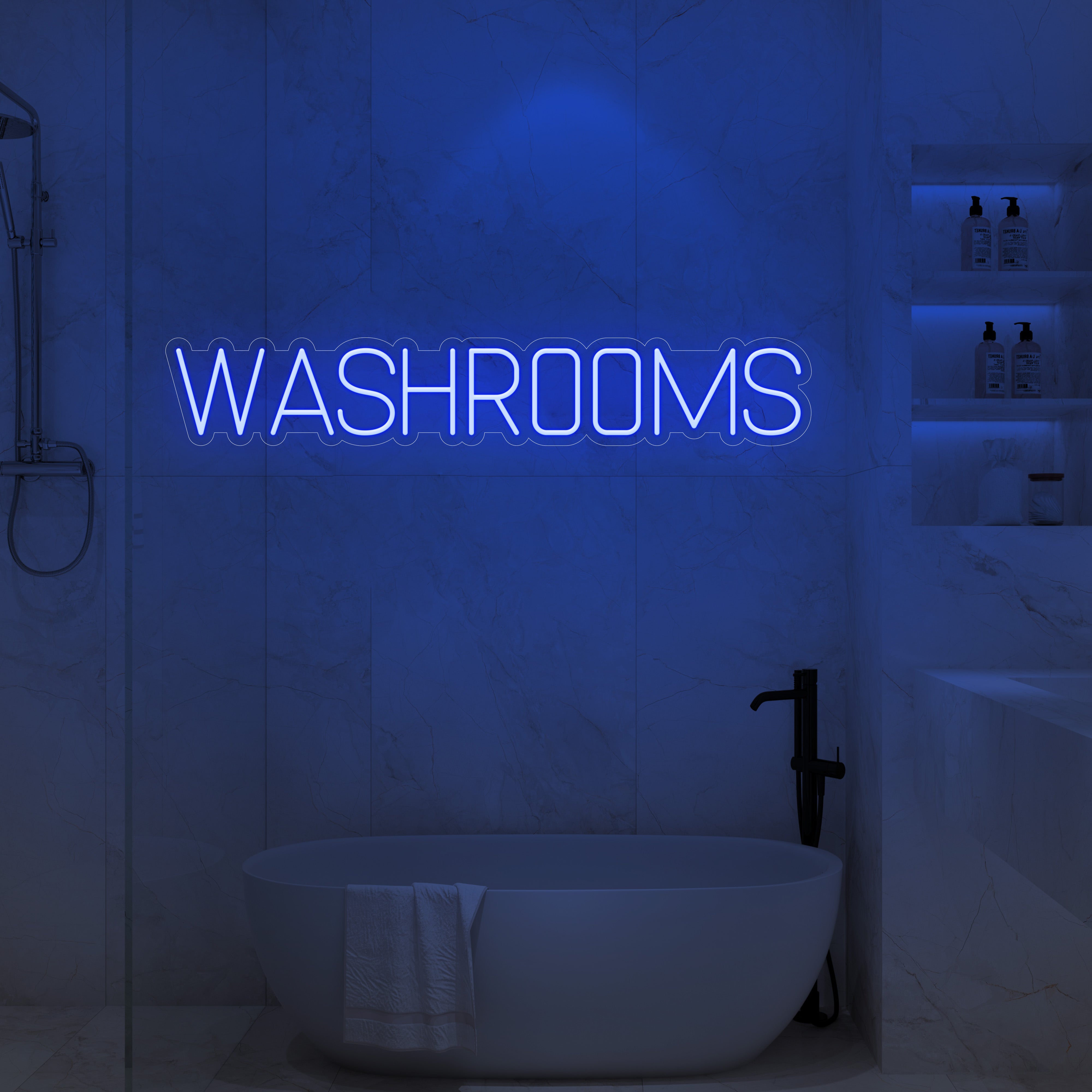 Washrooms LED Neon Sign