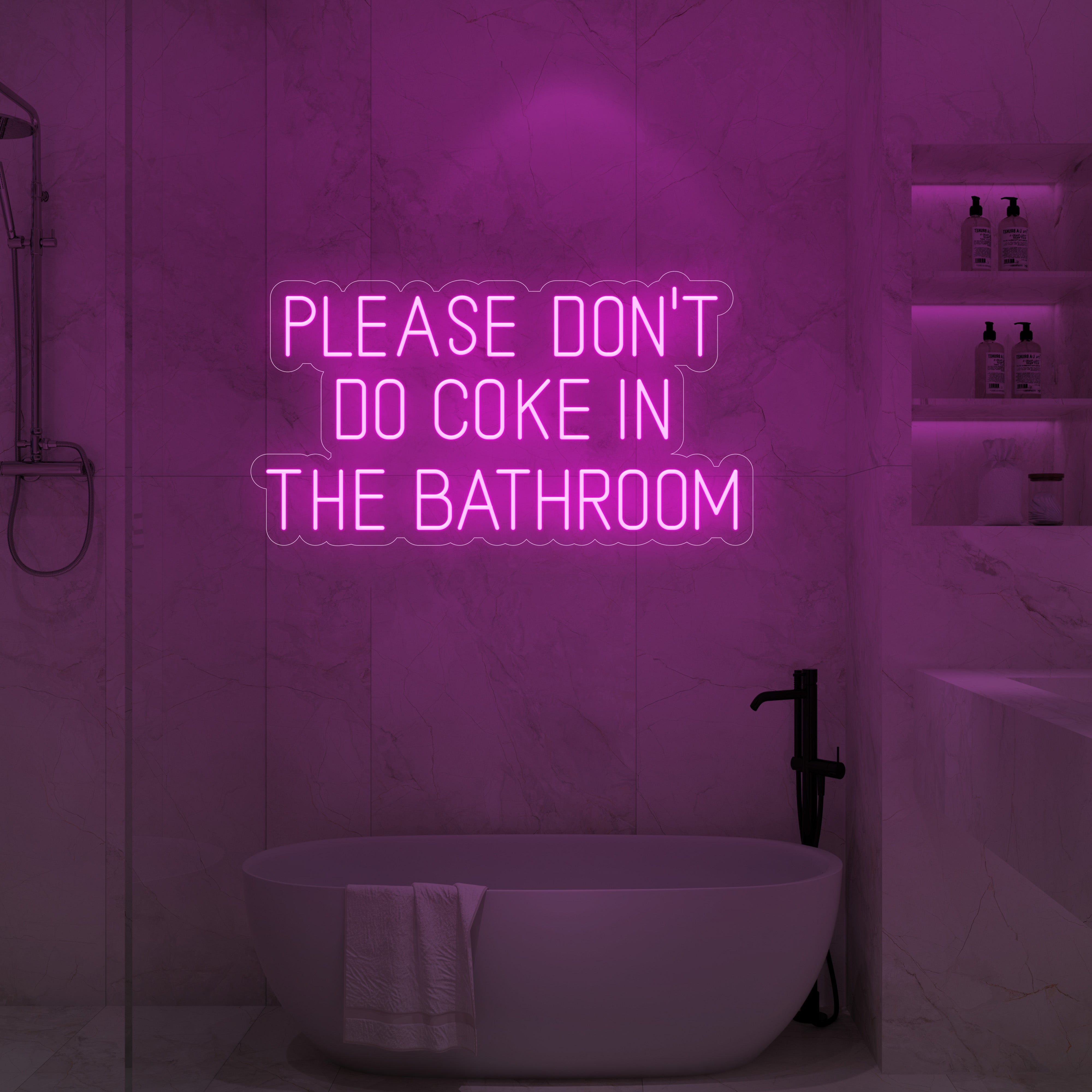 Please Don’t Do Coke in the Bathroom LED Neon Sign