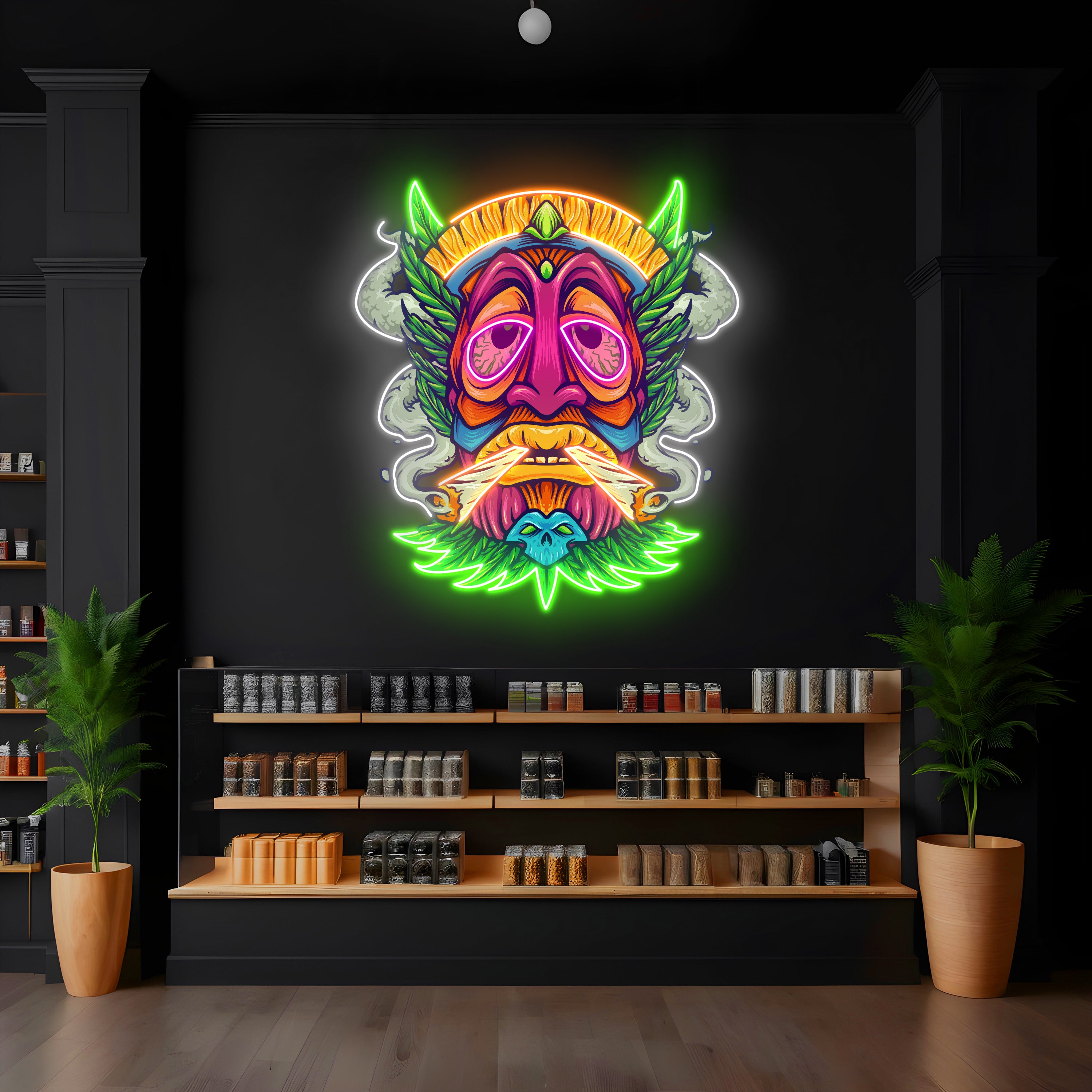 Blazin' Tiki Kush LED Neon Pop Art