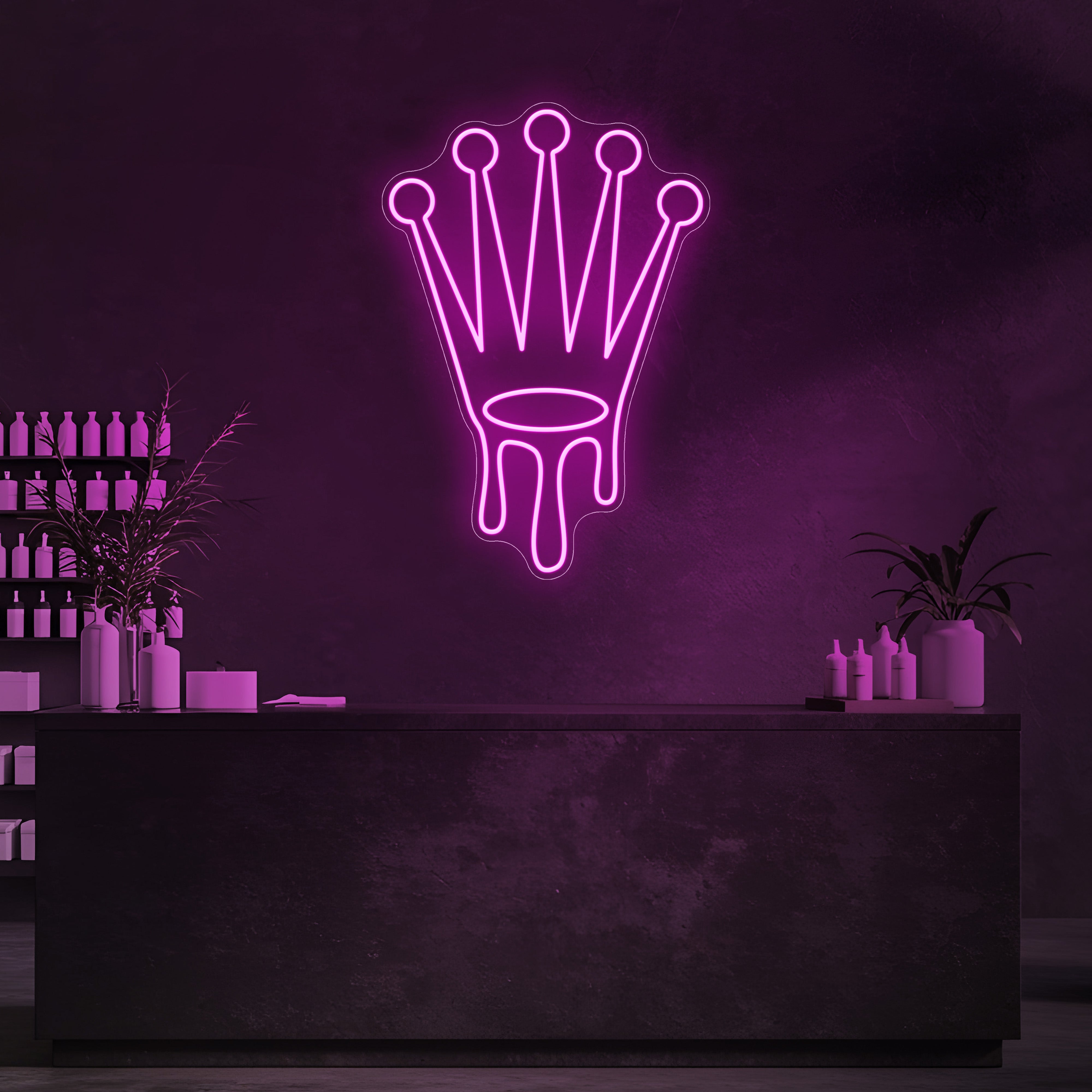 Drip Crown LED Neon Sign