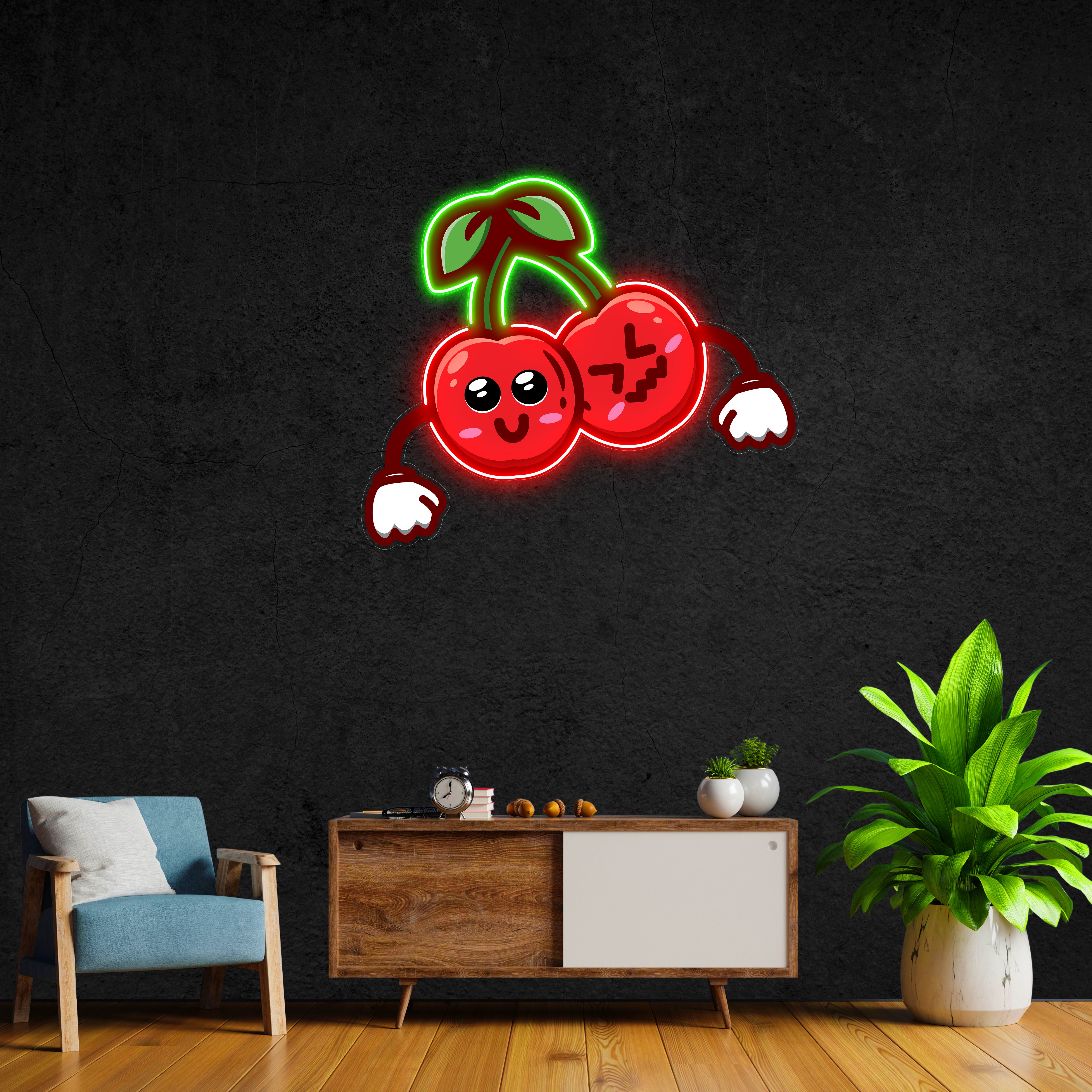 Cherry LED Neon Pop Art