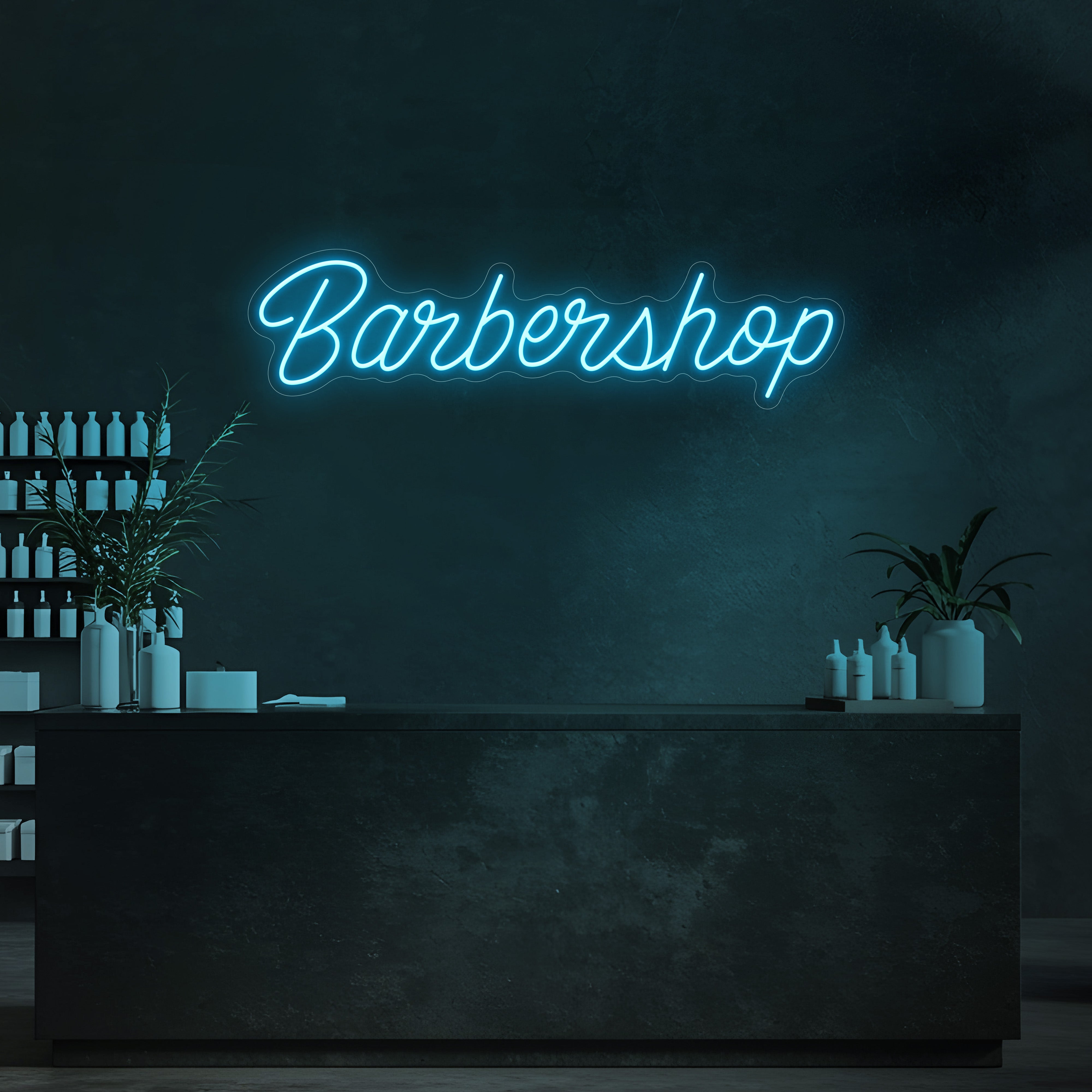 Signature Barbershop LED Neon Sign