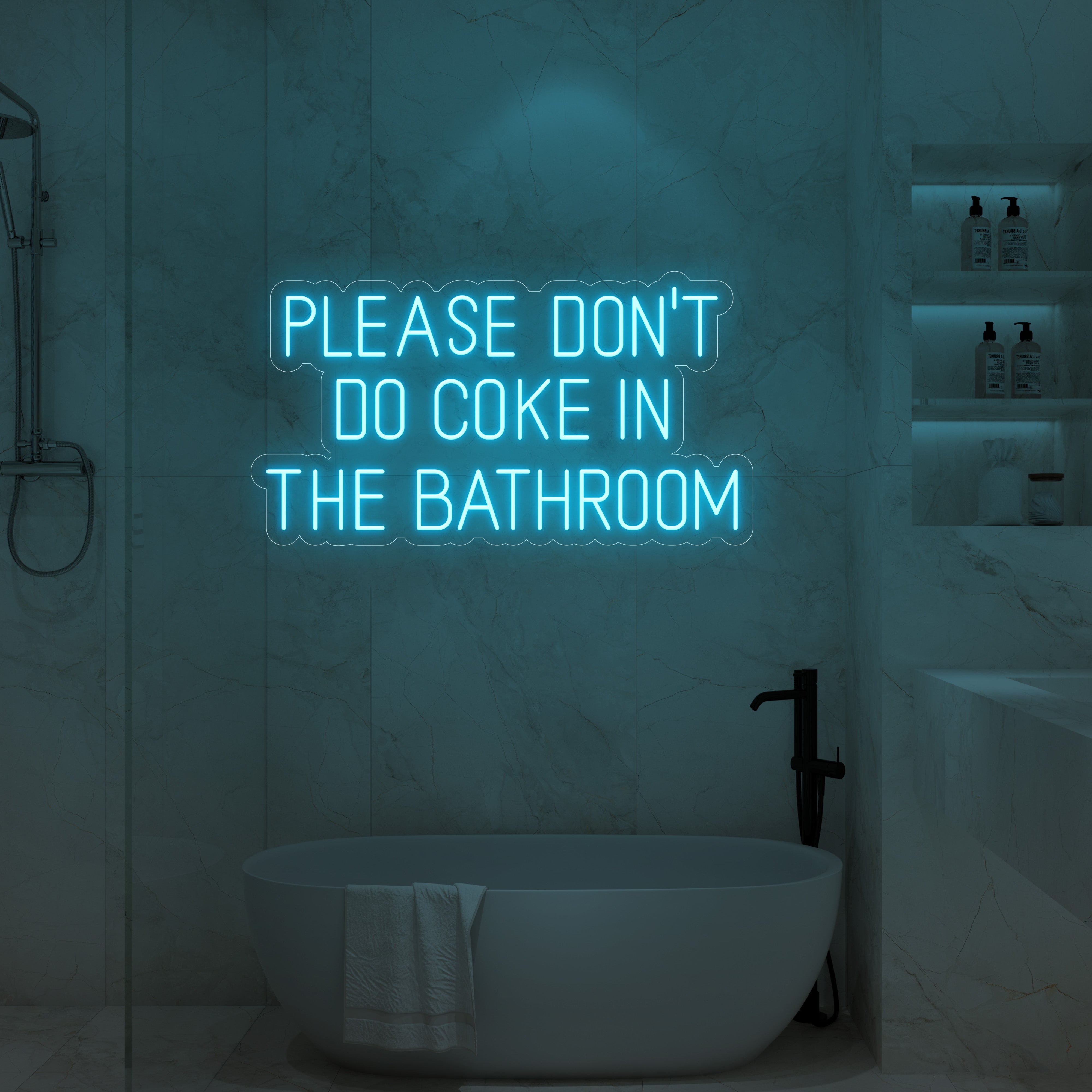 Please Don’t Do Coke in the Bathroom LED Neon Sign