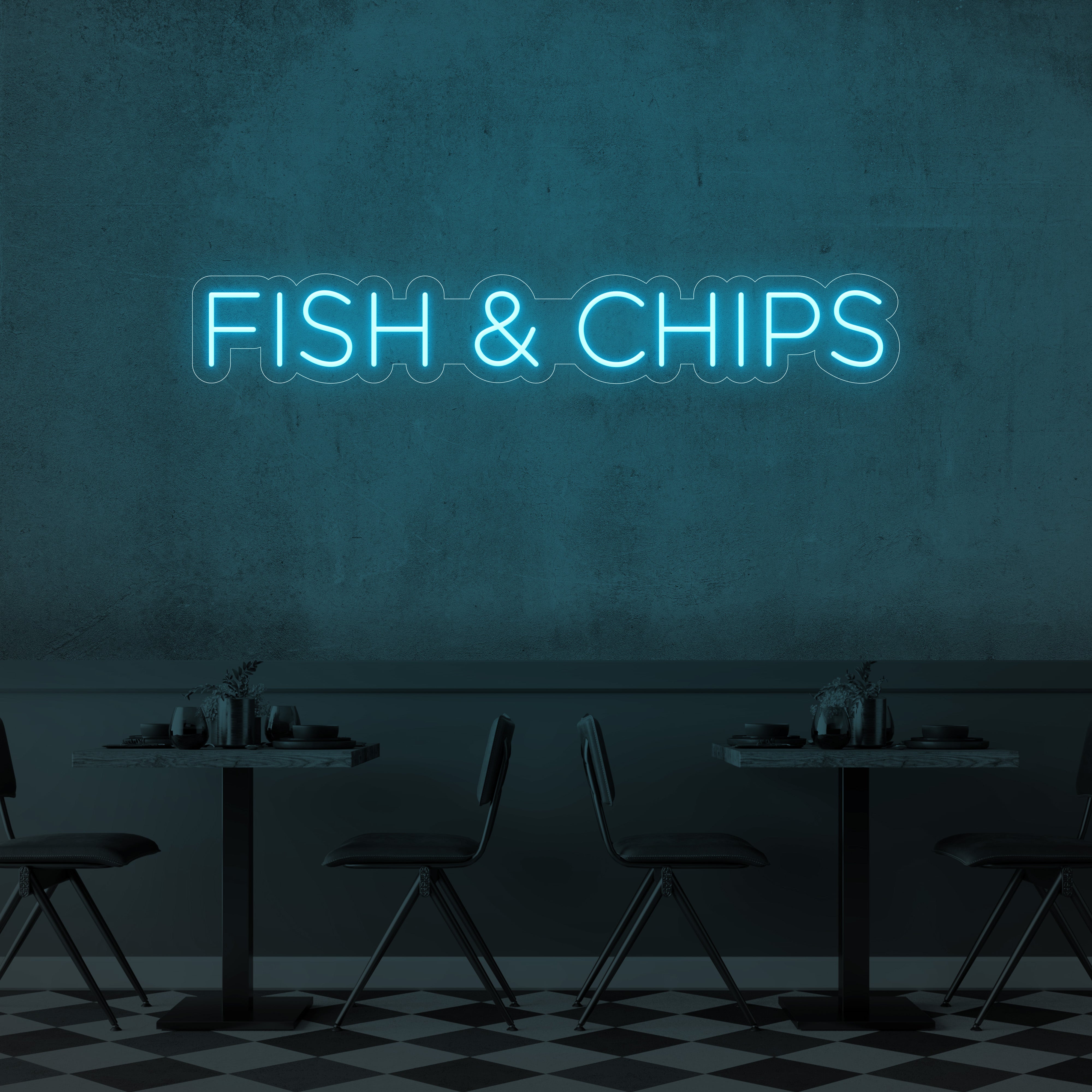 Fish & Chips LED Neon Sign