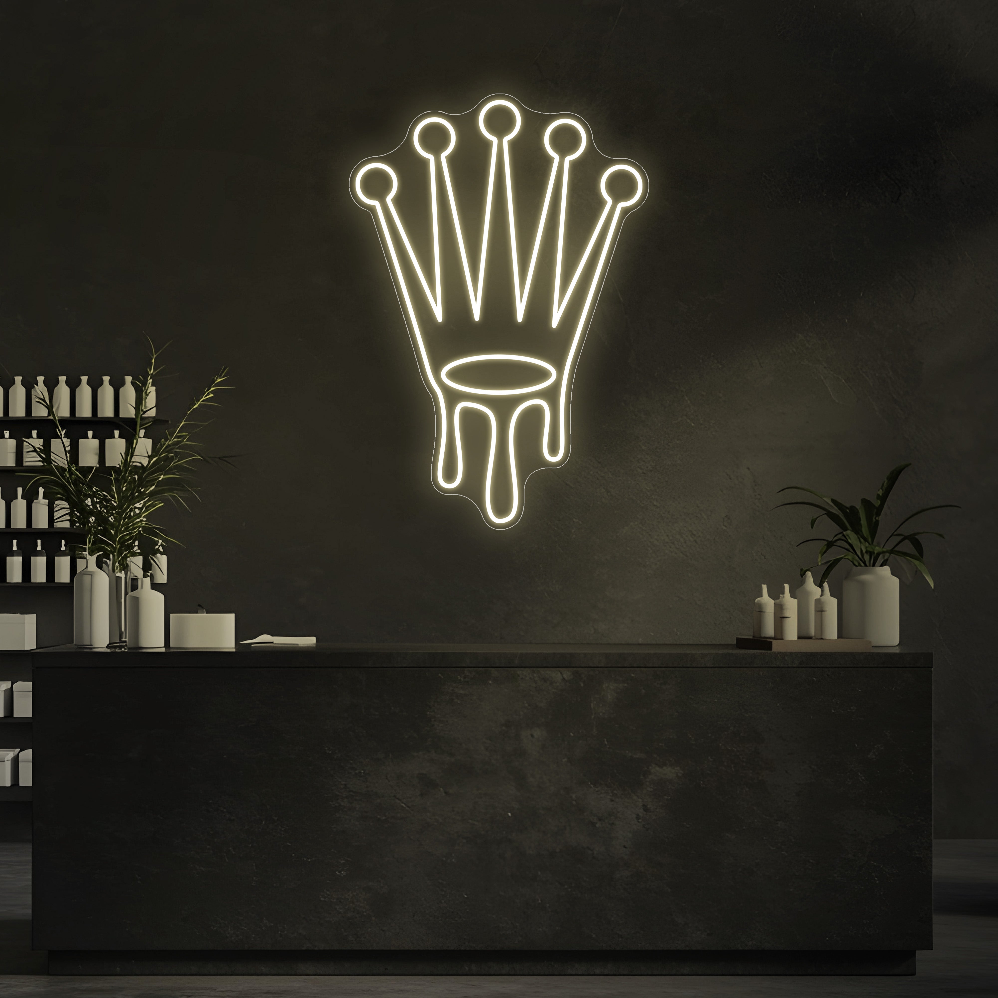 Drip Crown LED Neon Sign