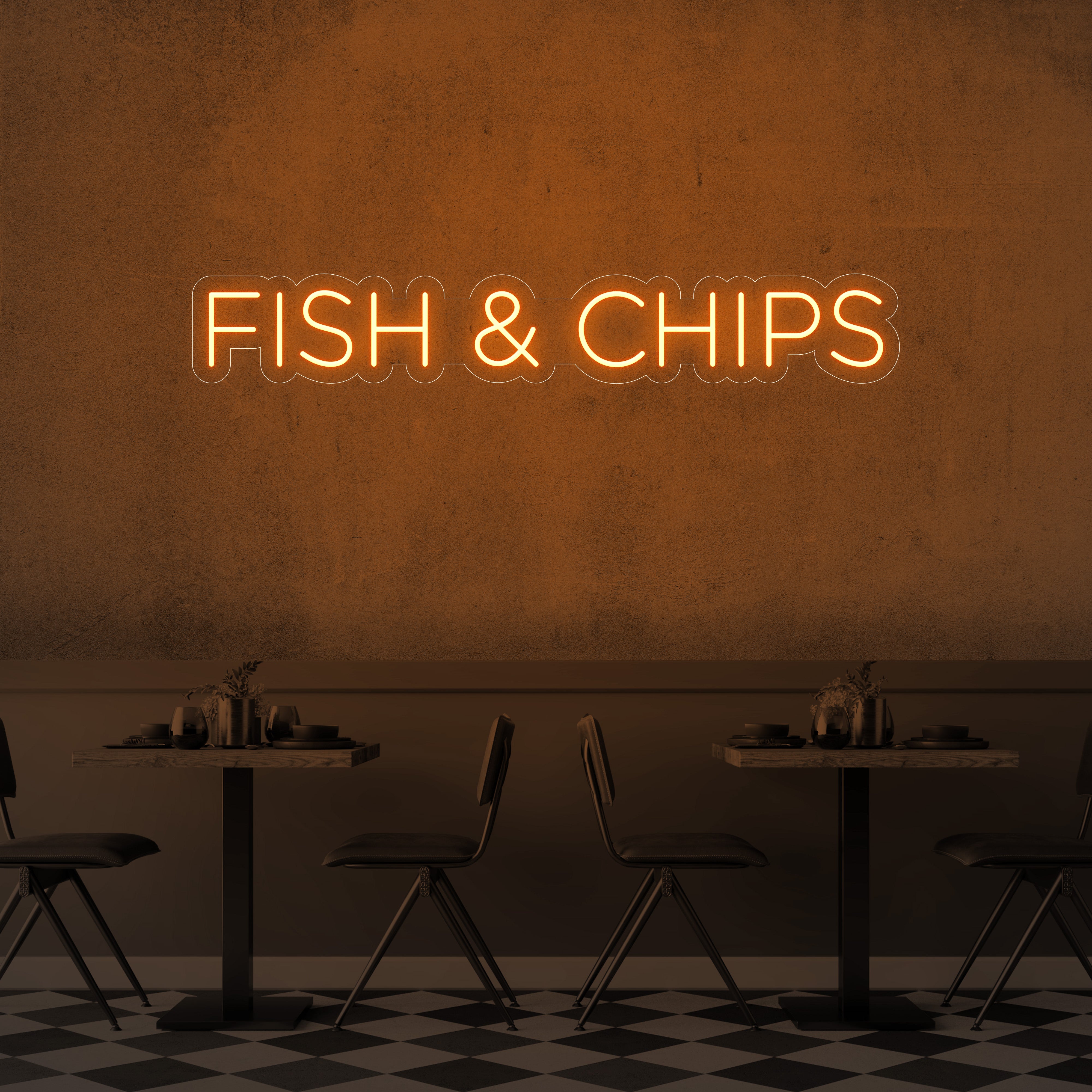 Fish & Chips LED Neon Sign