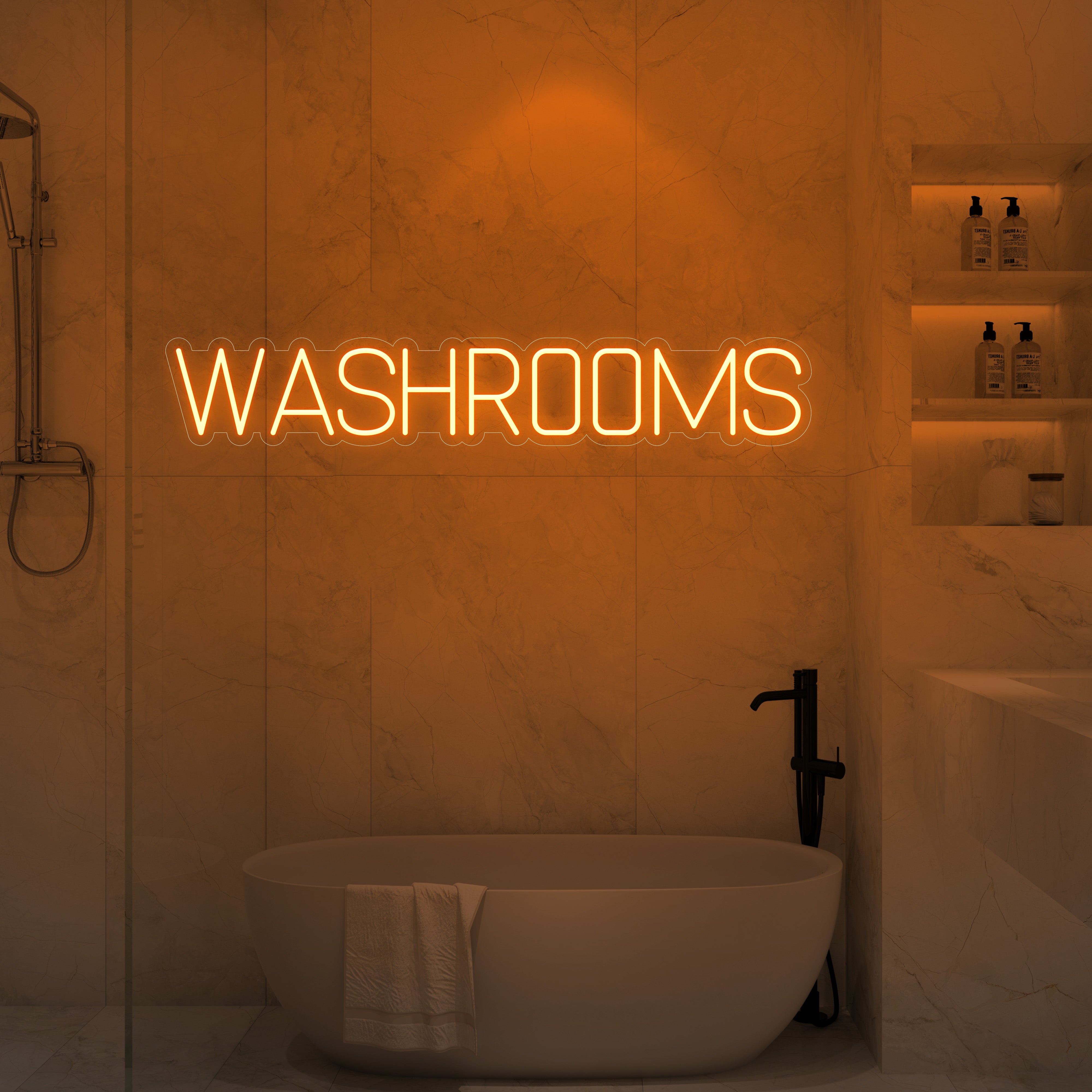 Washrooms LED Neon Sign