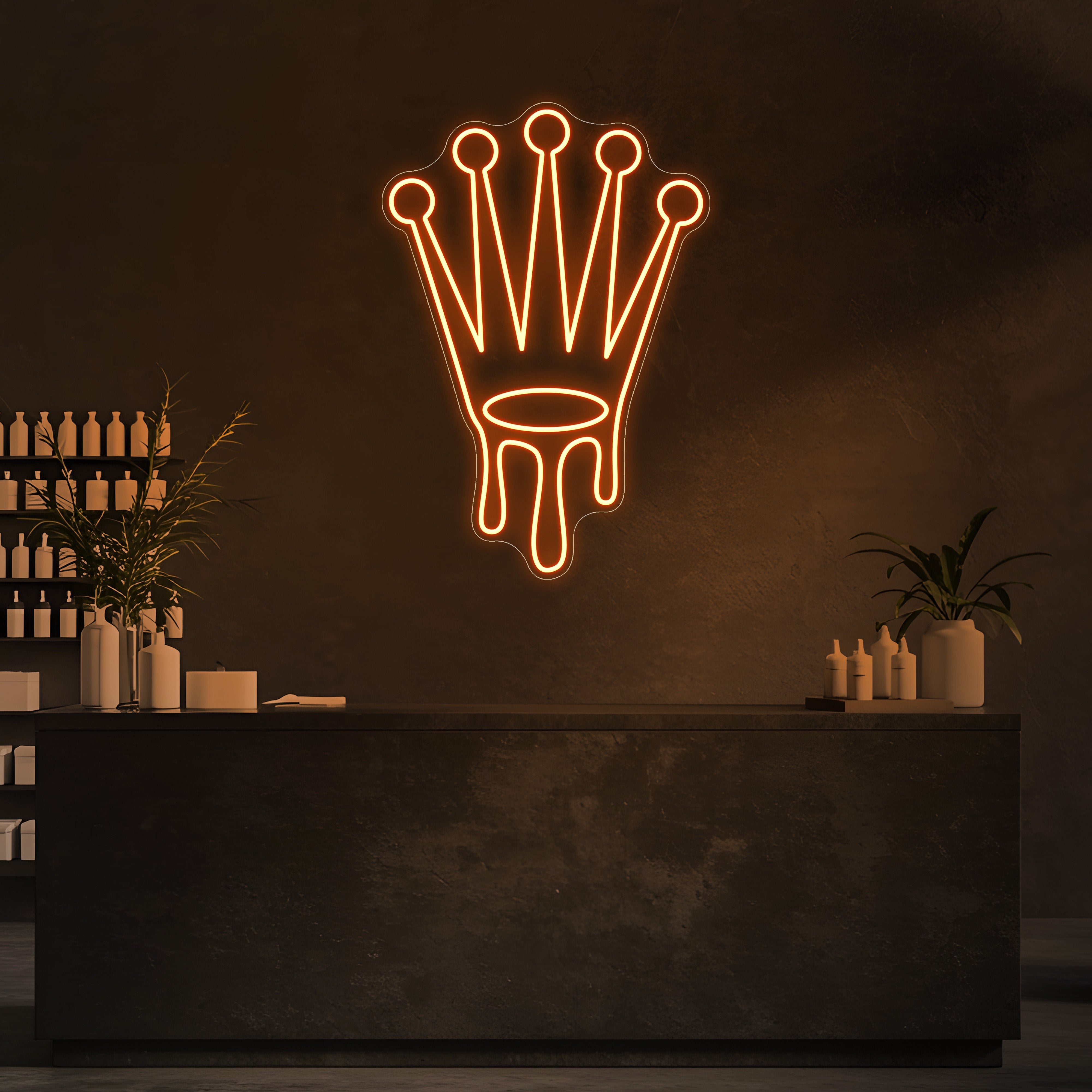 Drip Crown LED Neon Sign