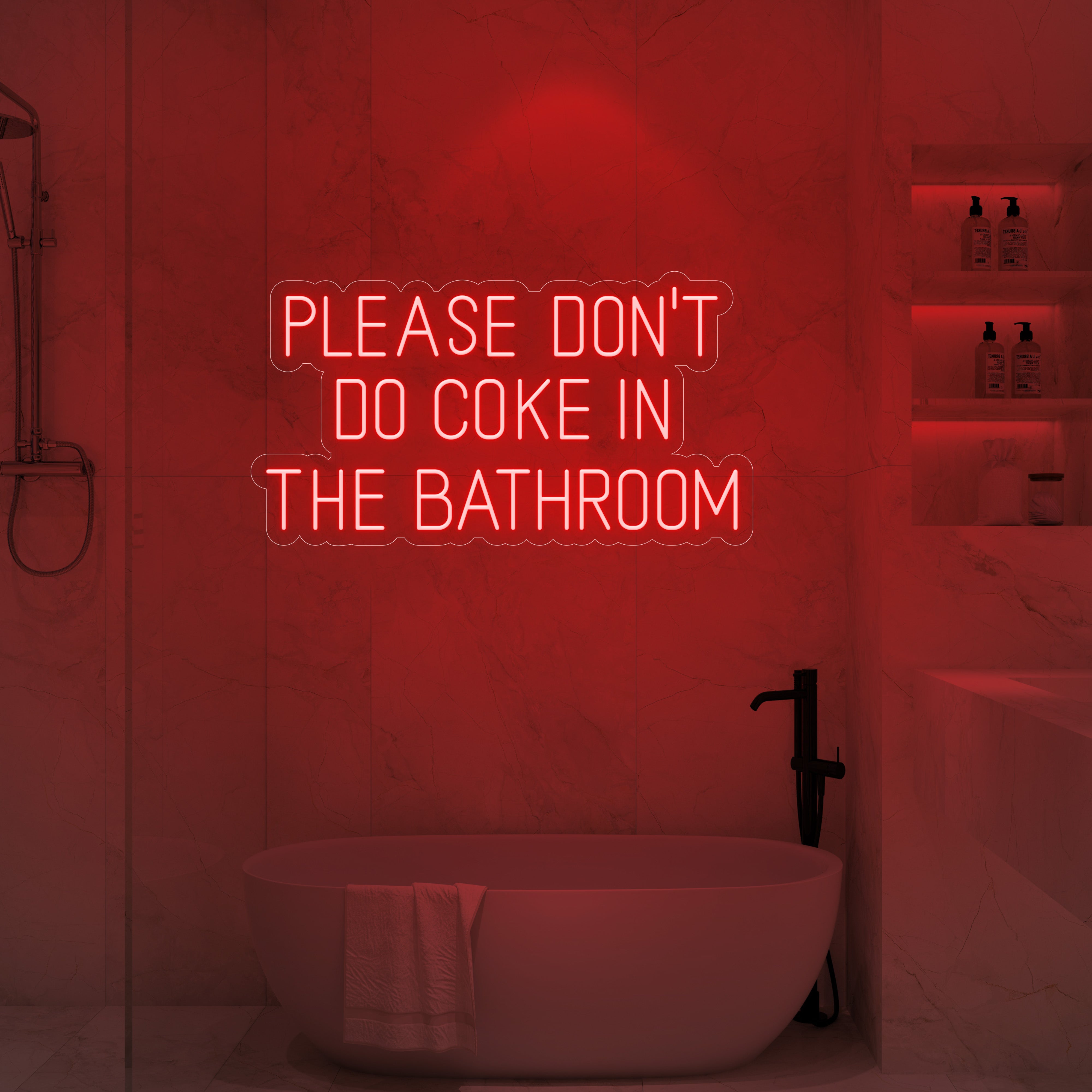 Please Don’t Do Coke in the Bathroom LED Neon Sign