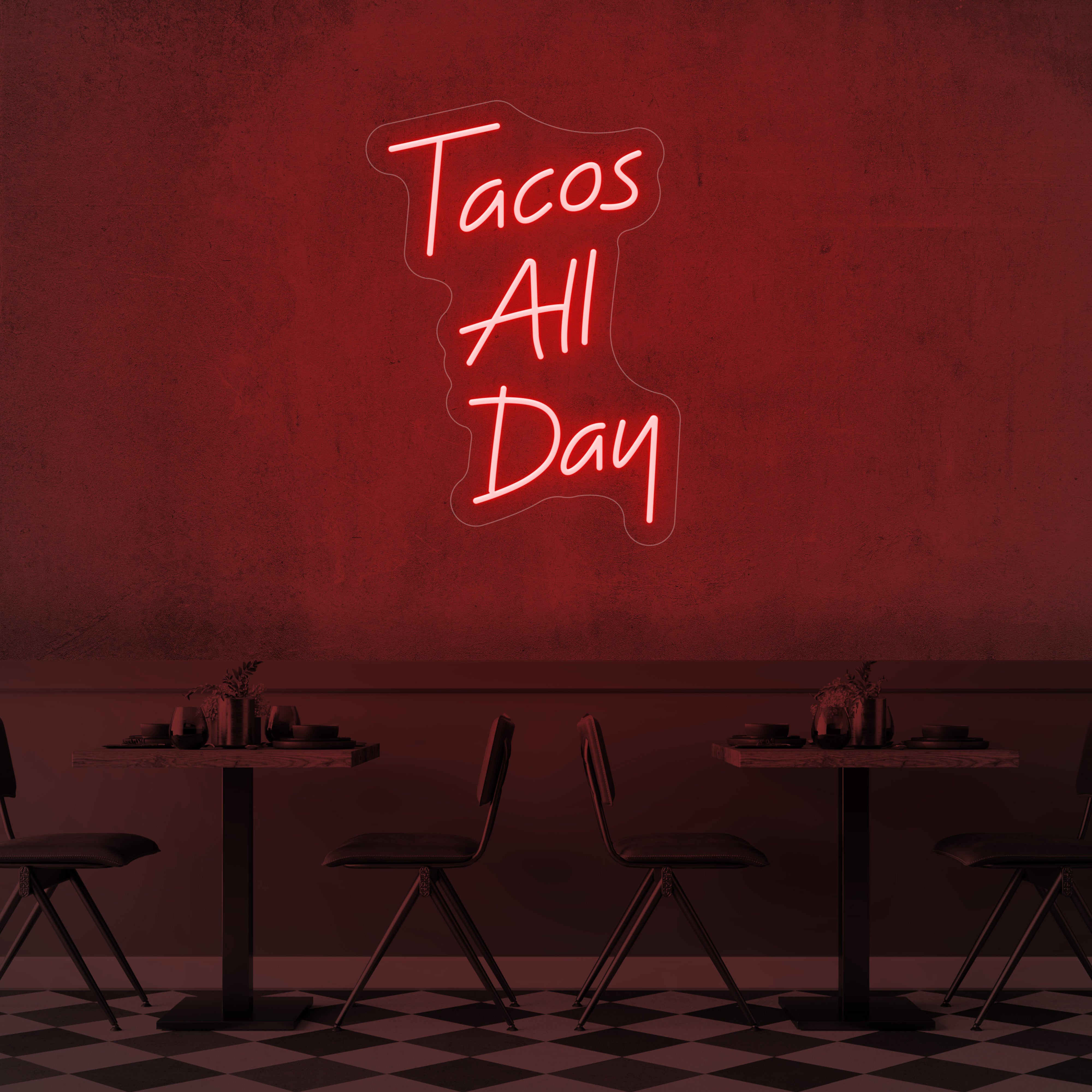 Tacos All Day LED Neon Sign