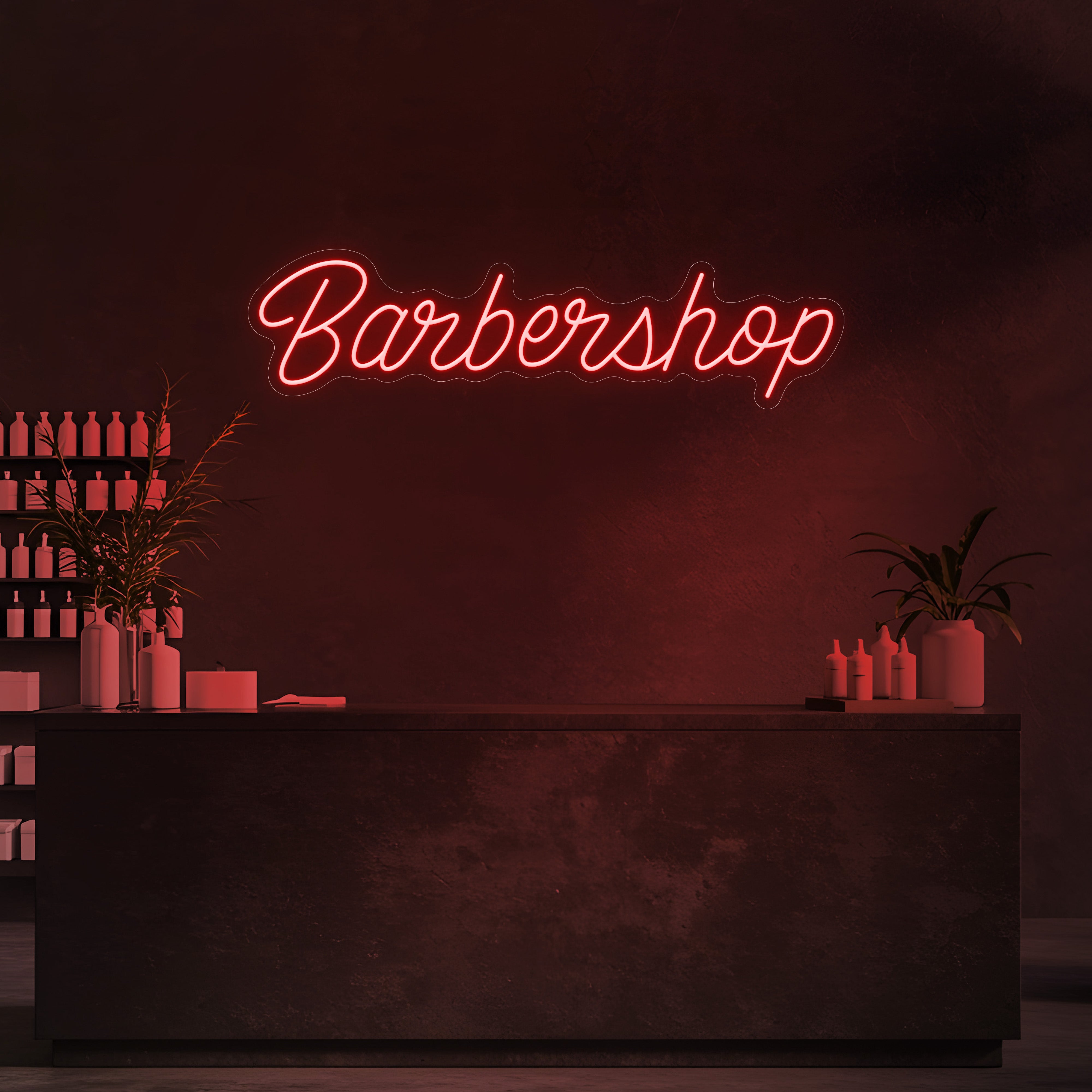 Signature Barbershop LED Neon Sign