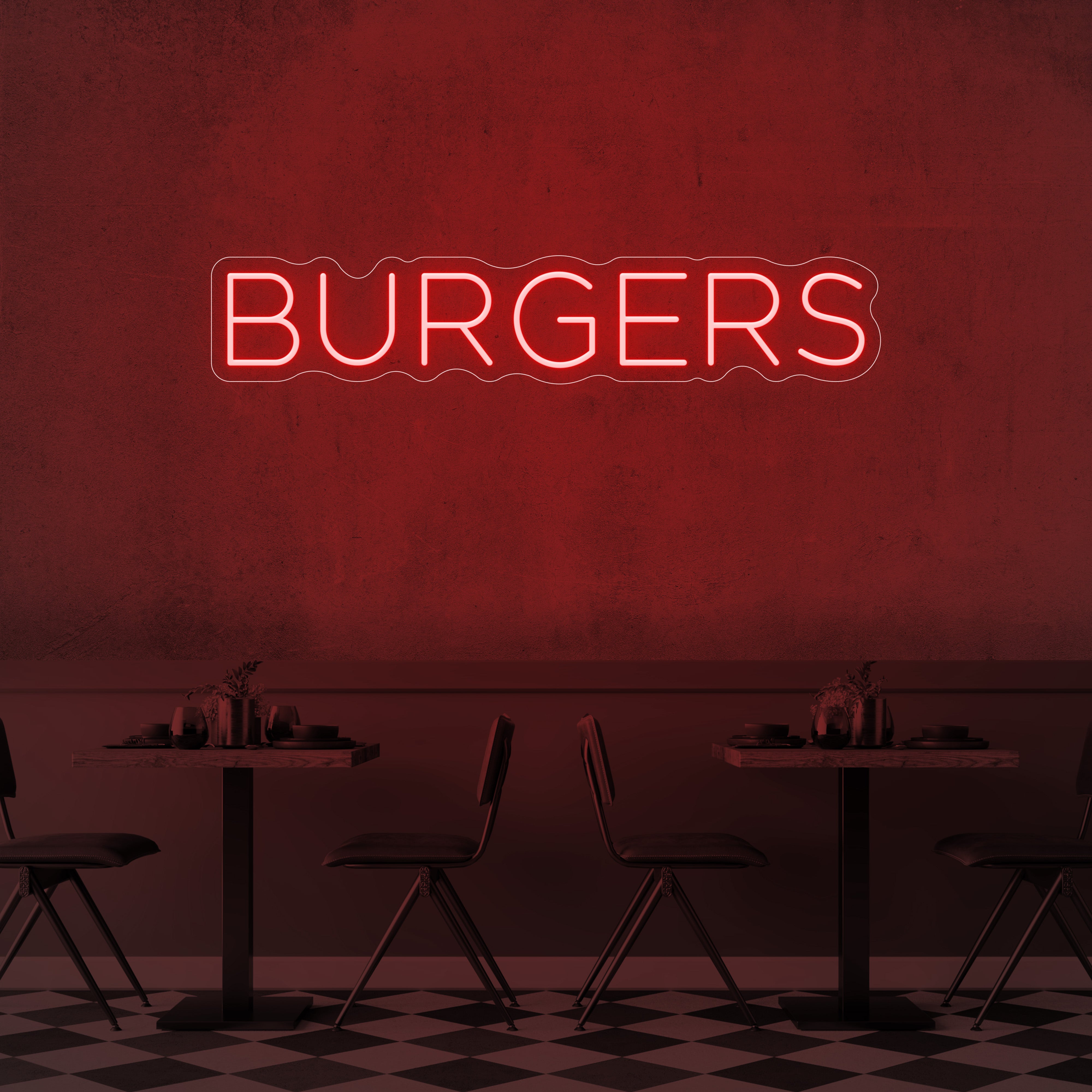 Burgers LED Neon Sign
