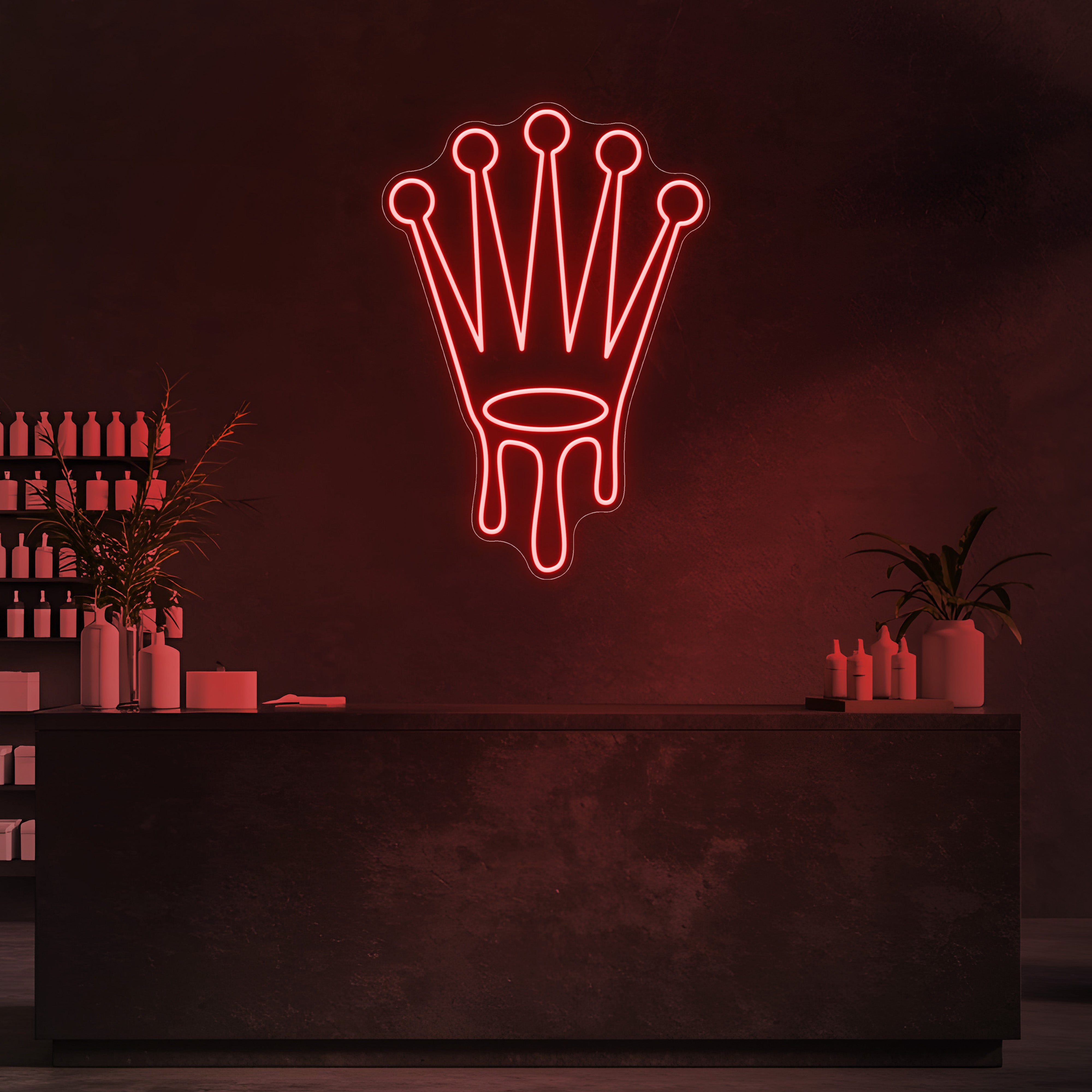 Drip Crown LED Neon Sign