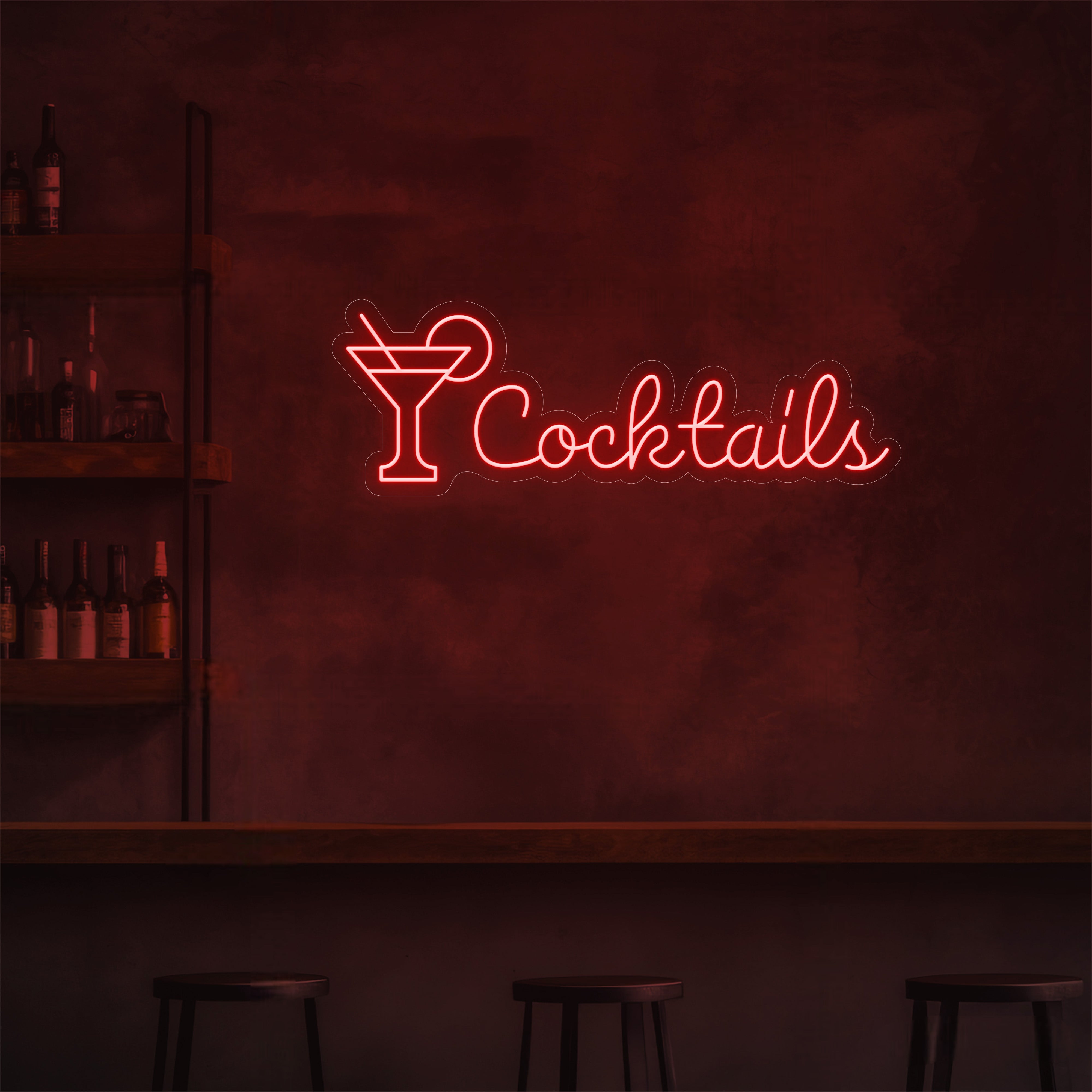 Cocktails Script LED Neon Sign