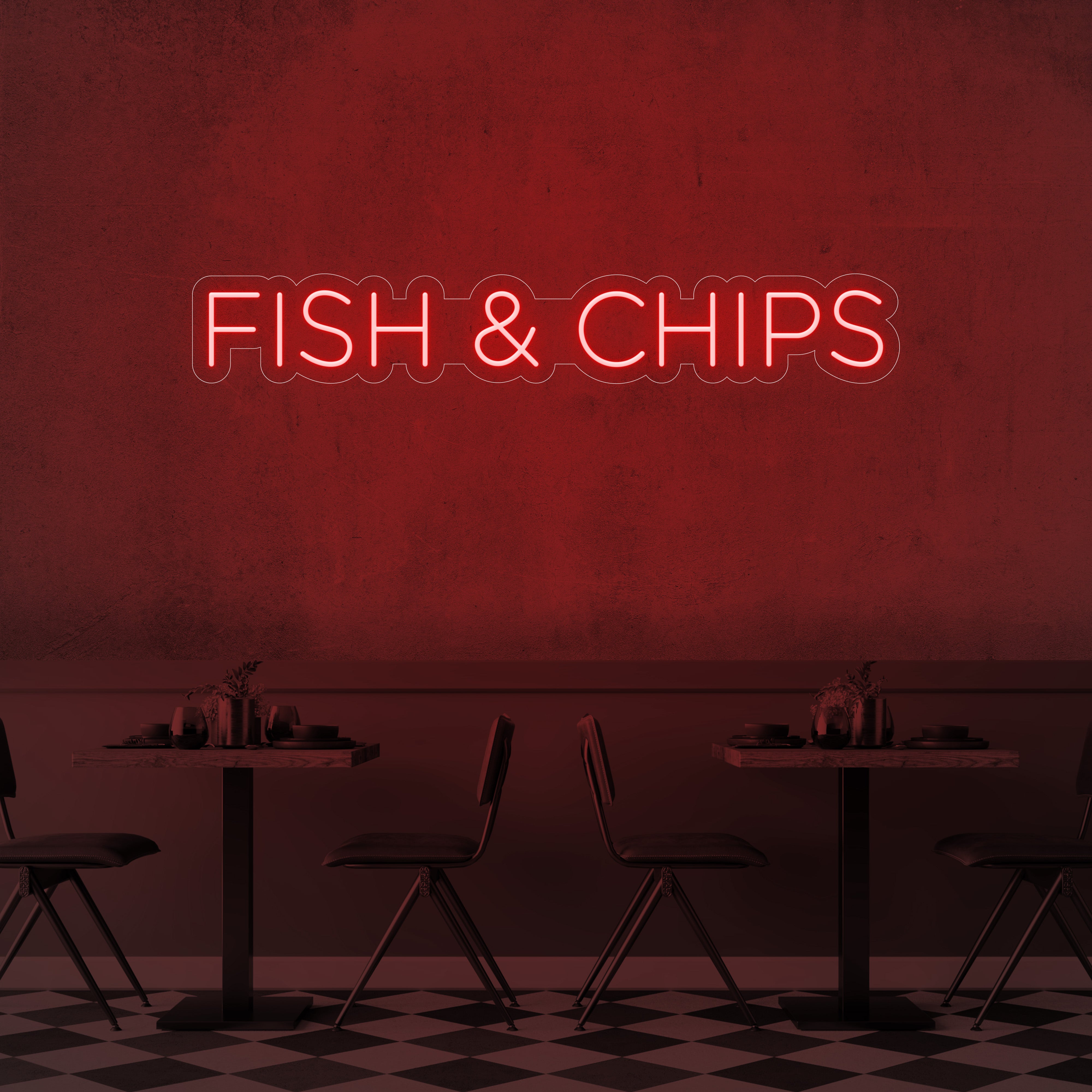 Fish & Chips LED Neon Sign