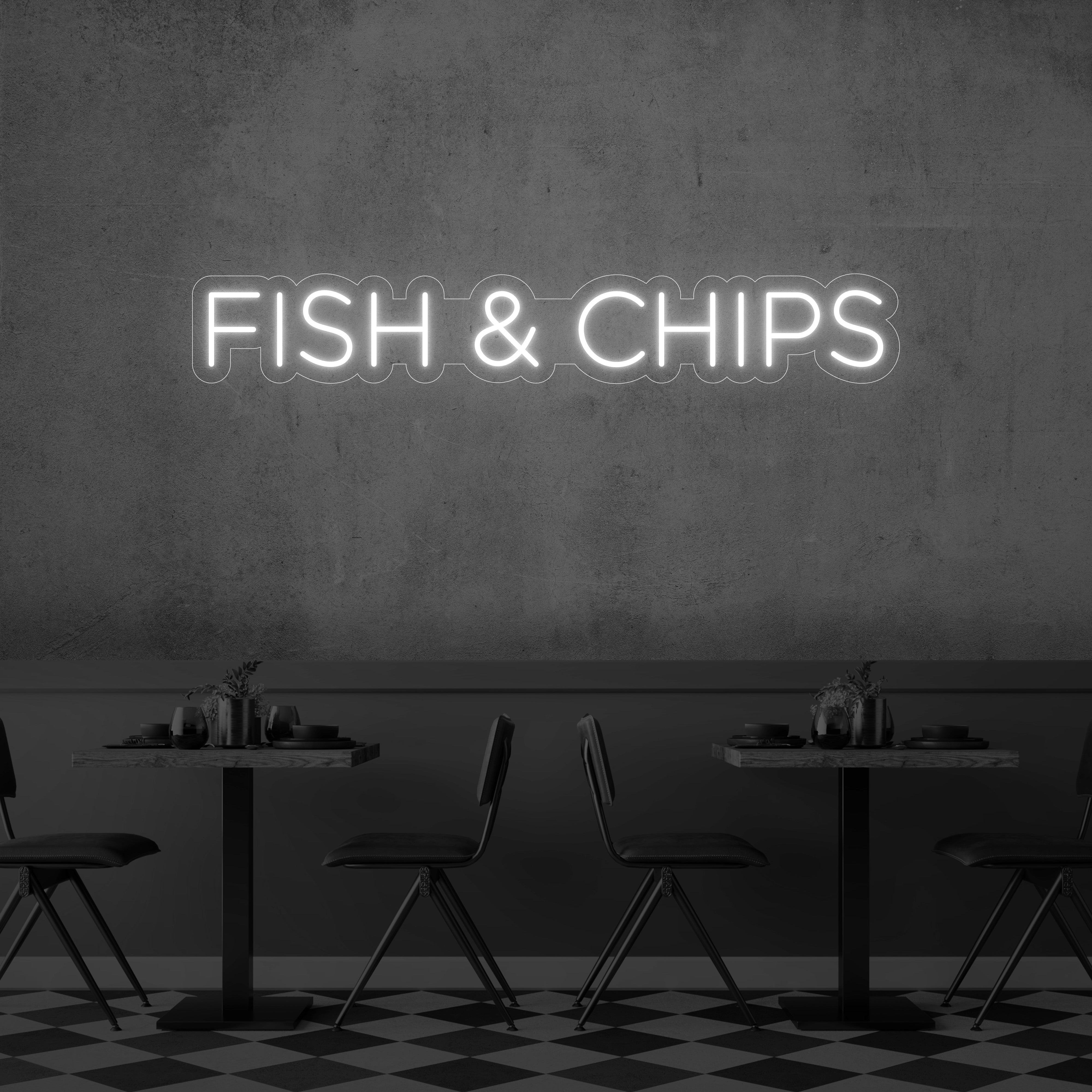 Fish & Chips LED Neon Sign