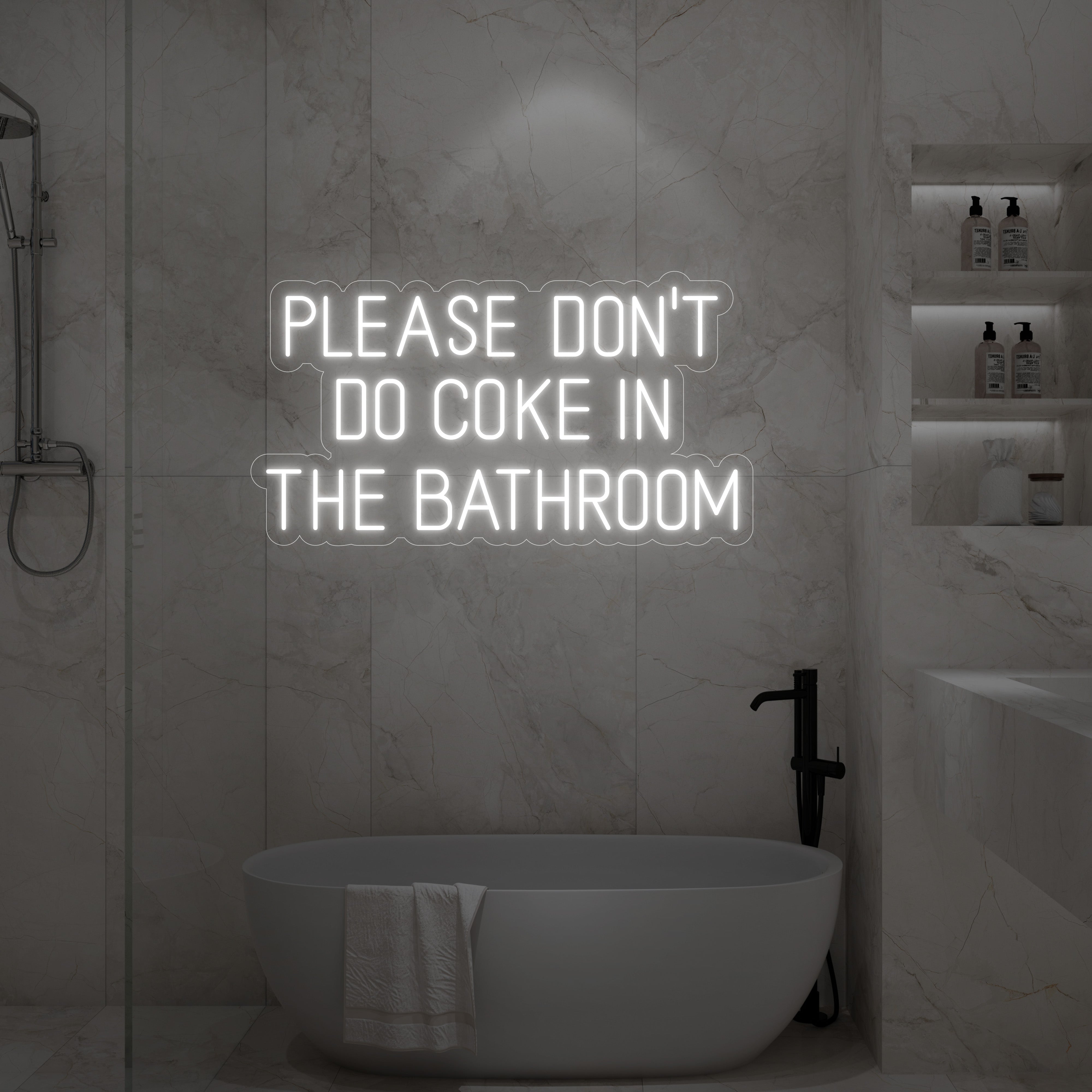 Please Don’t Do Coke in the Bathroom LED Neon Sign