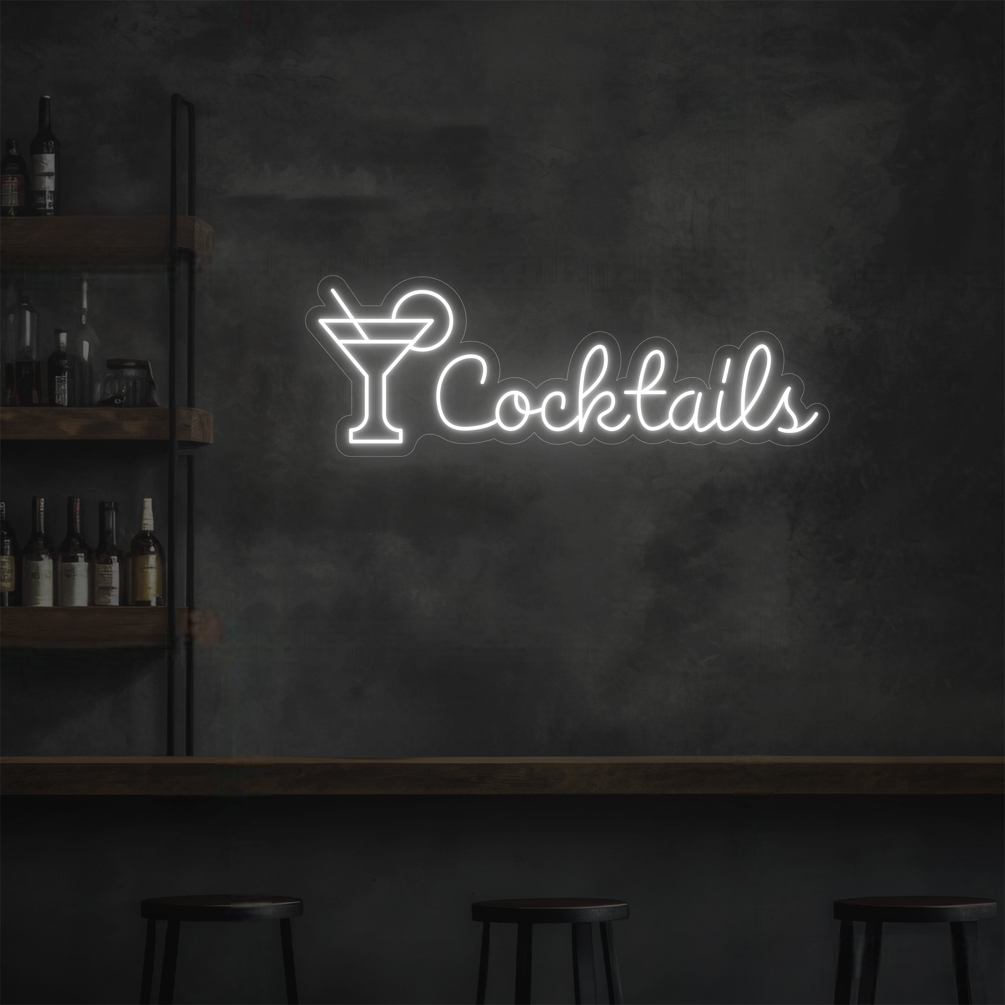 Cocktails Script LED Neon Sign