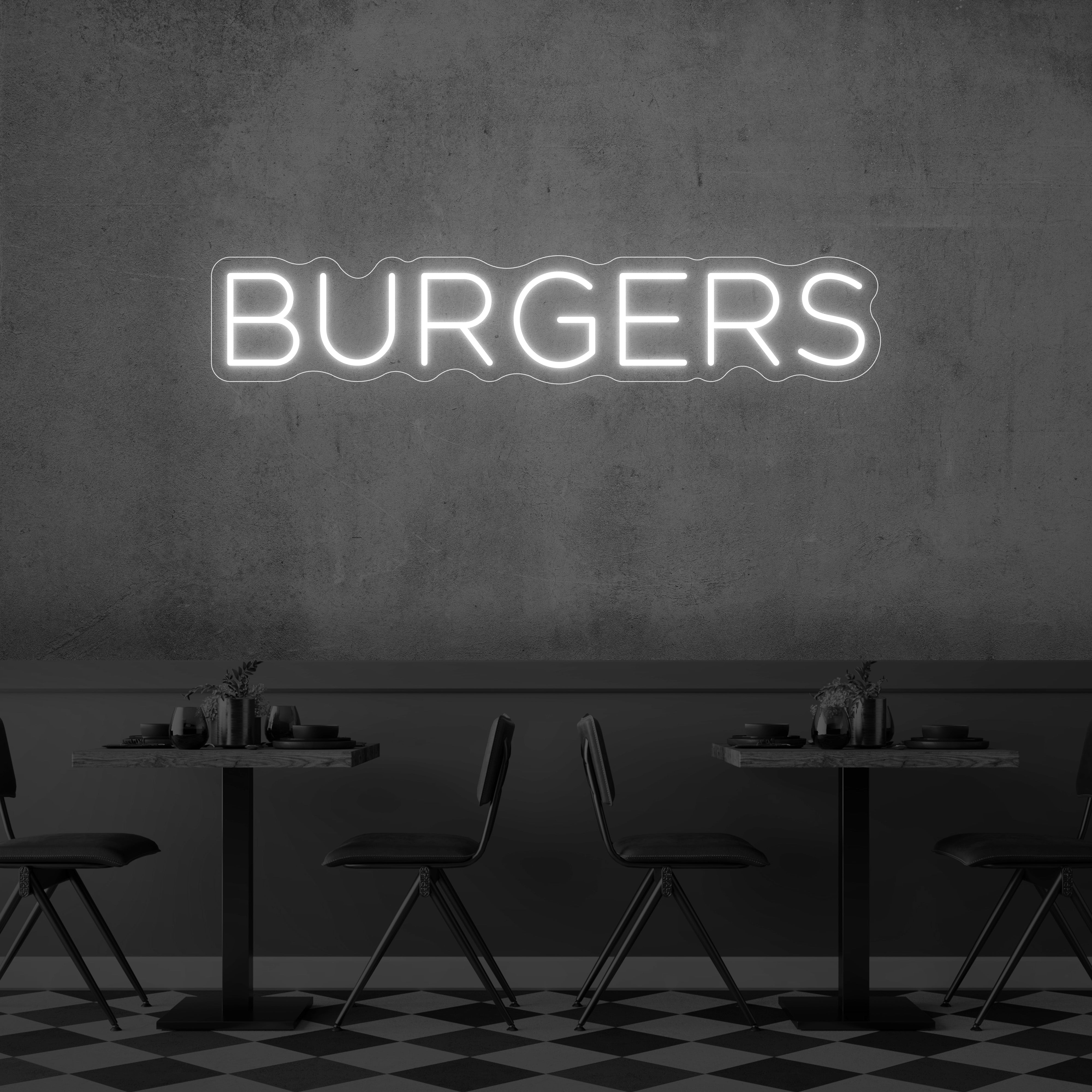 Burgers LED Neon Sign