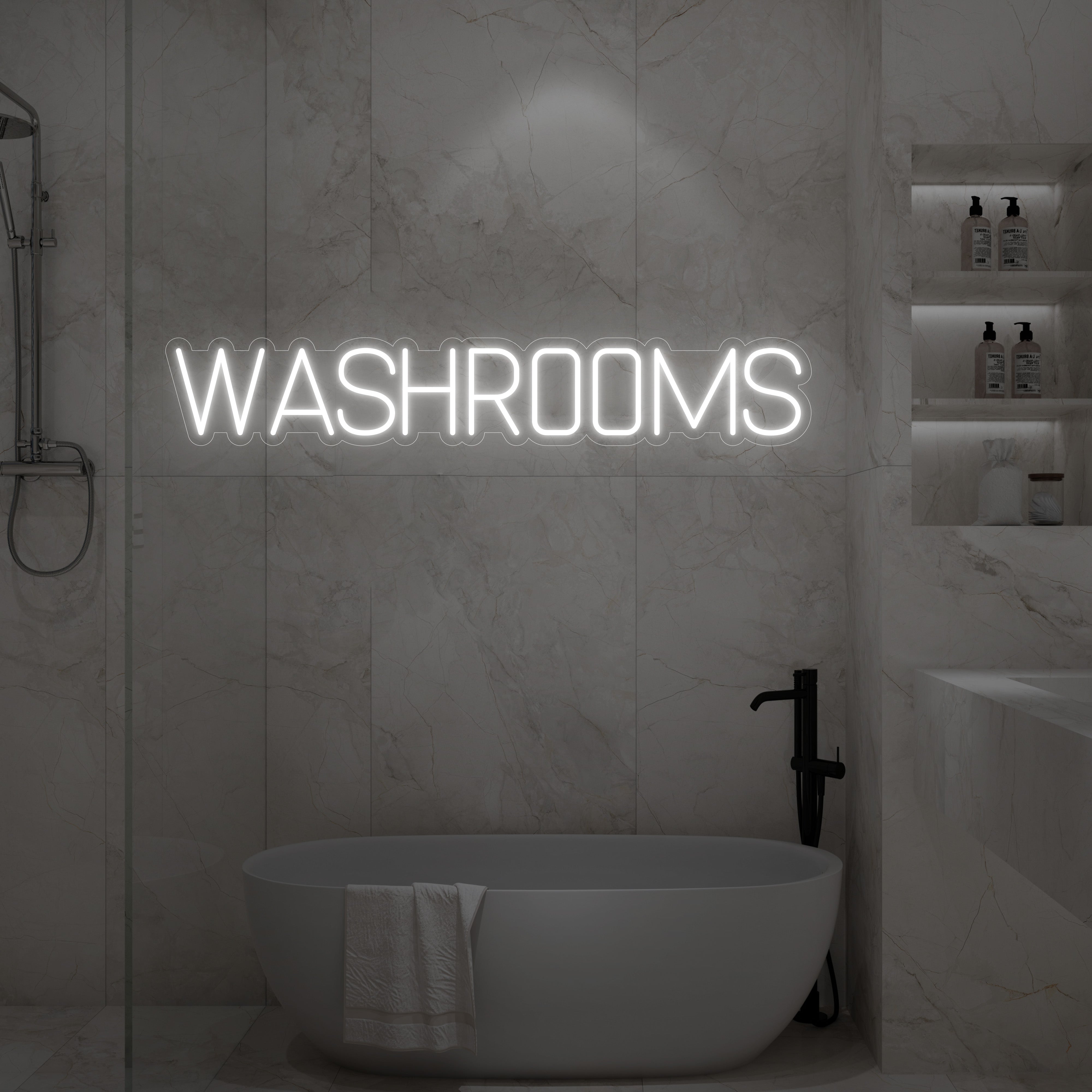 Washrooms LED Neon Sign