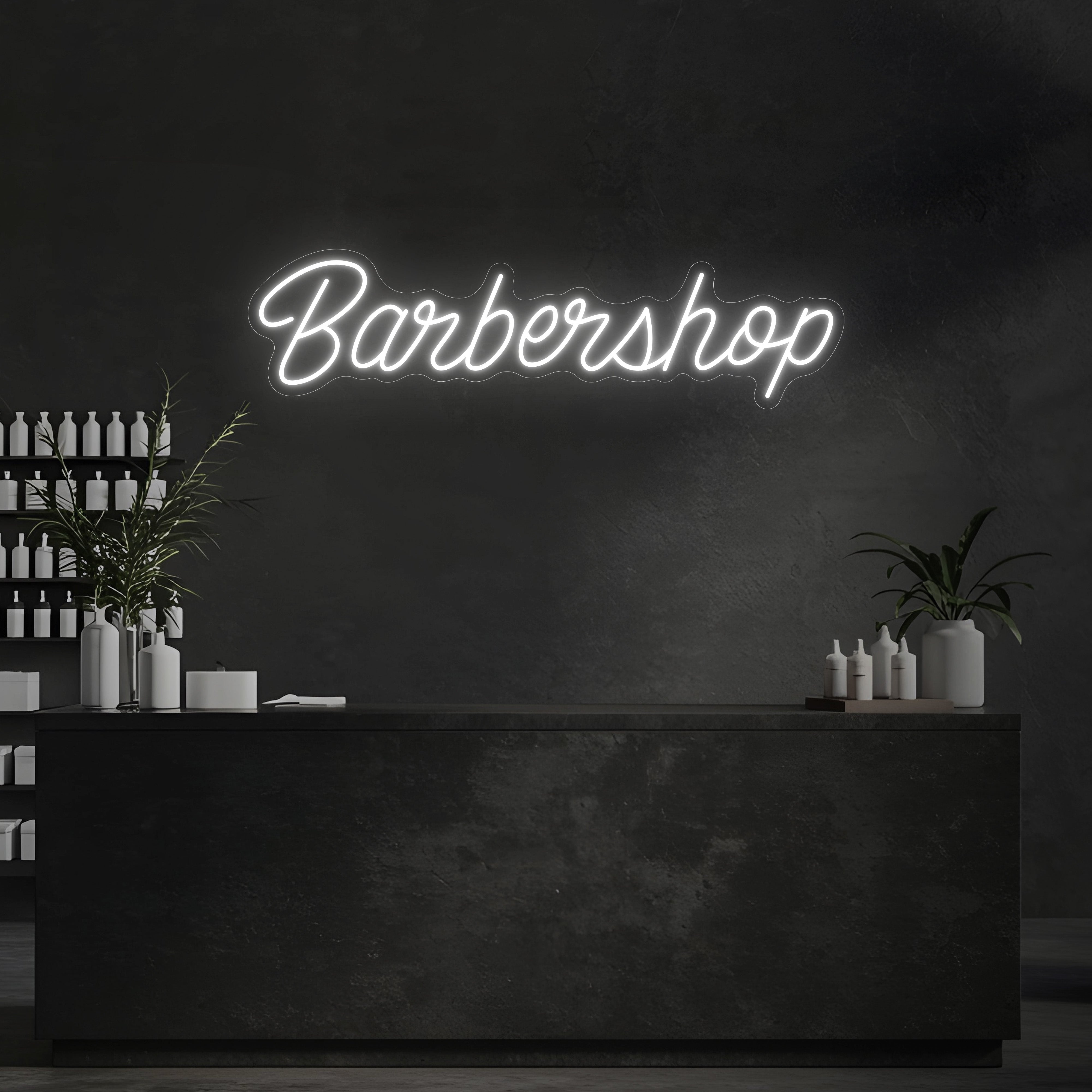 Signature Barbershop LED Neon Sign