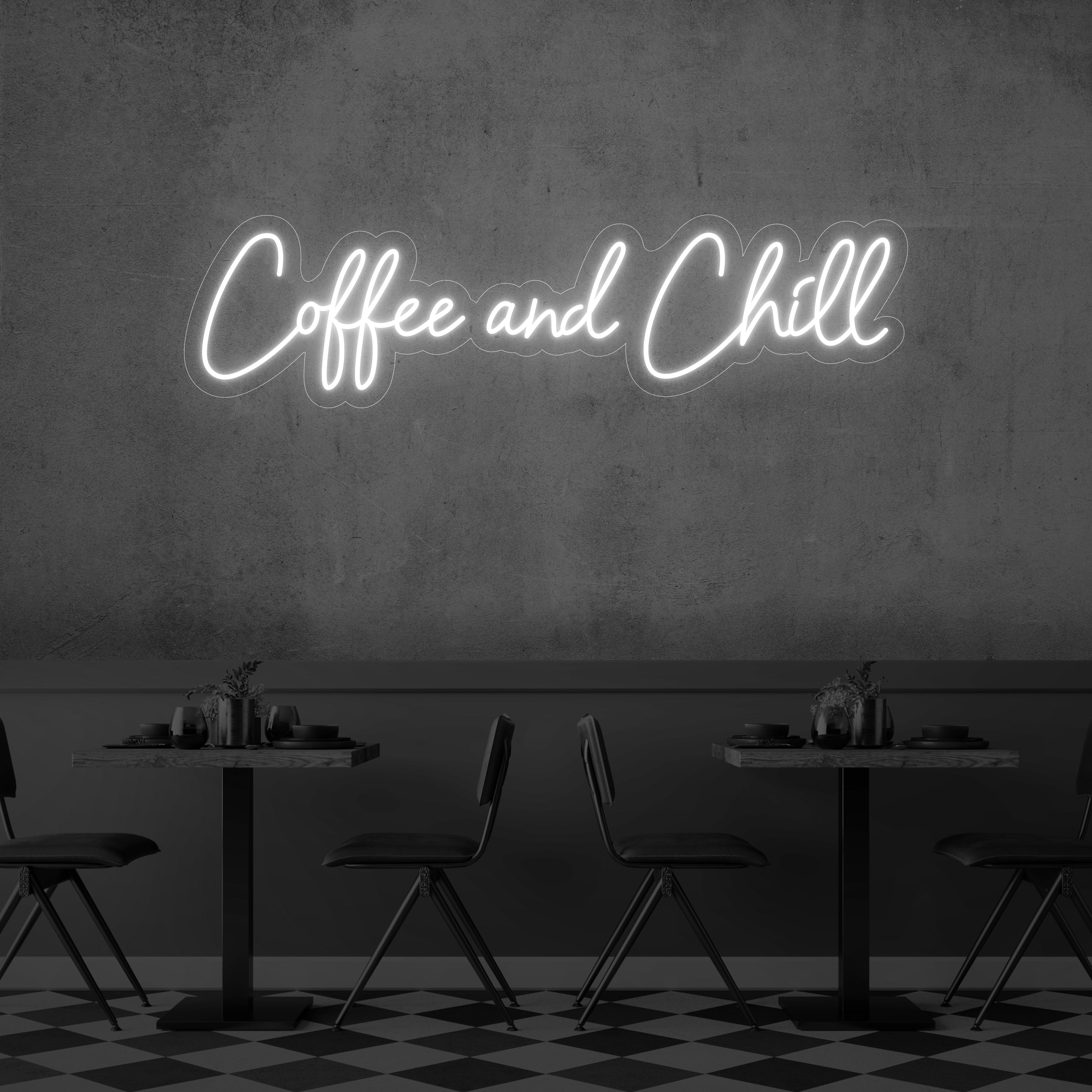 Coffee and Chill LED Neon Sign