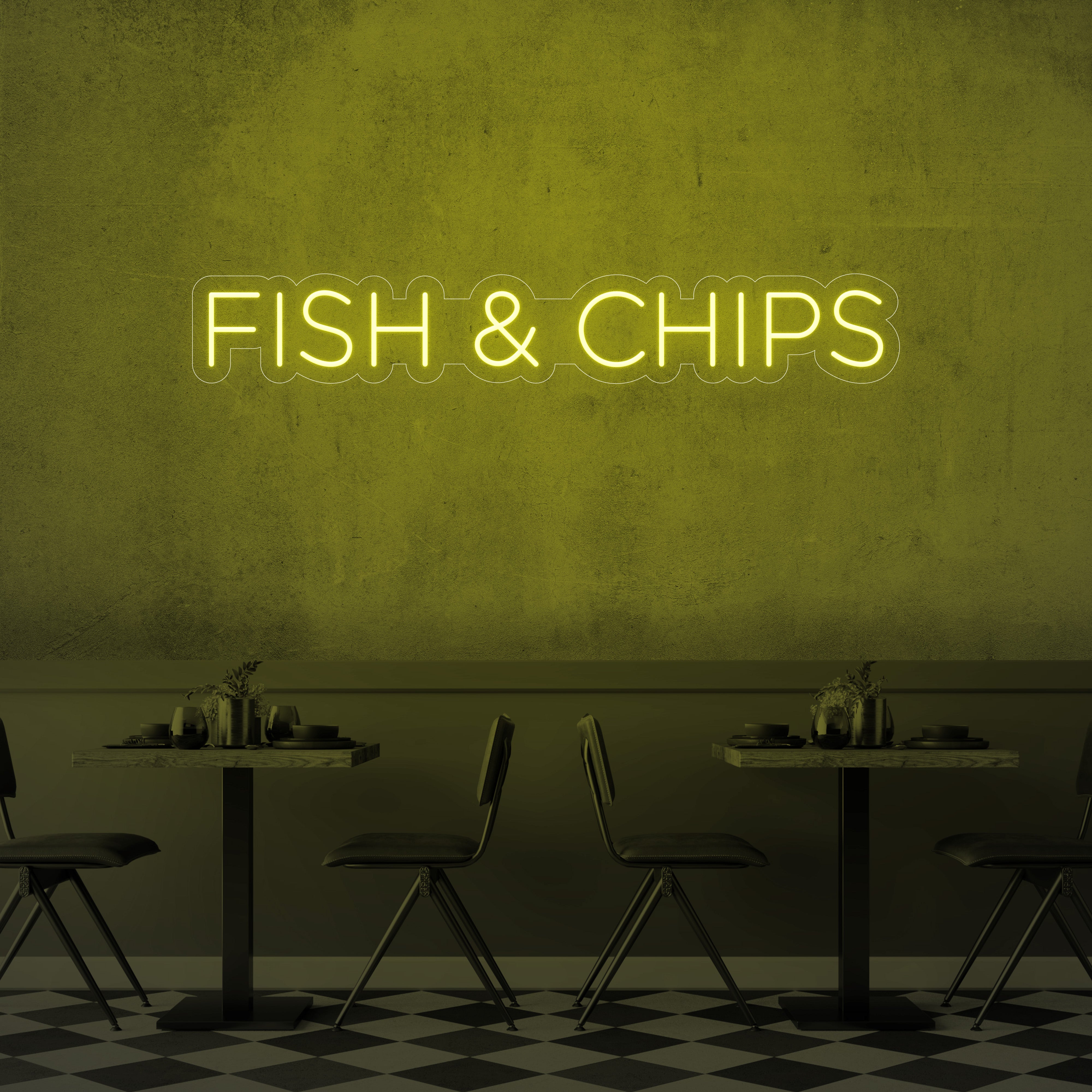 Fish & Chips LED Neon Sign