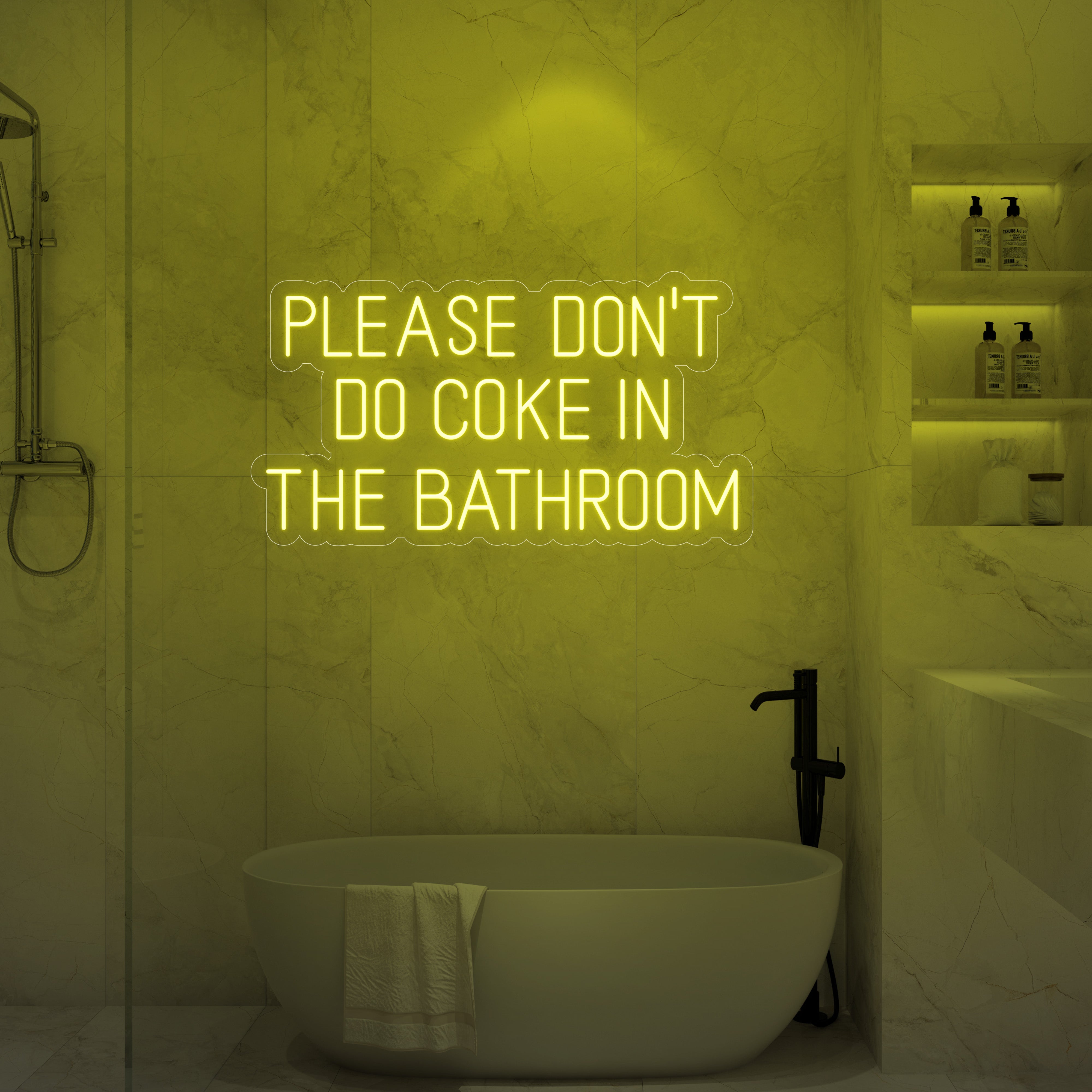 Please Don’t Do Coke in the Bathroom LED Neon Sign