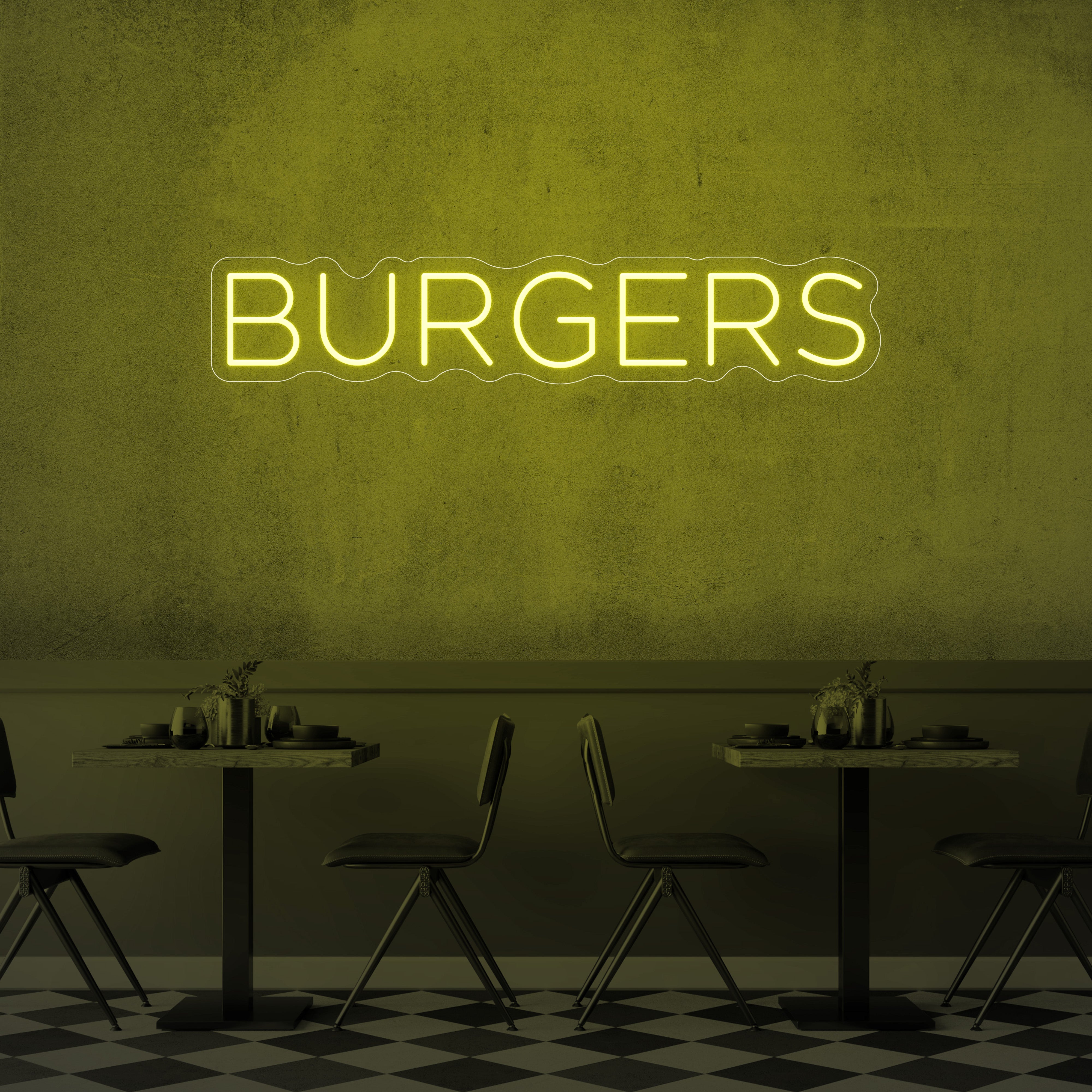 Burgers LED Neon Sign
