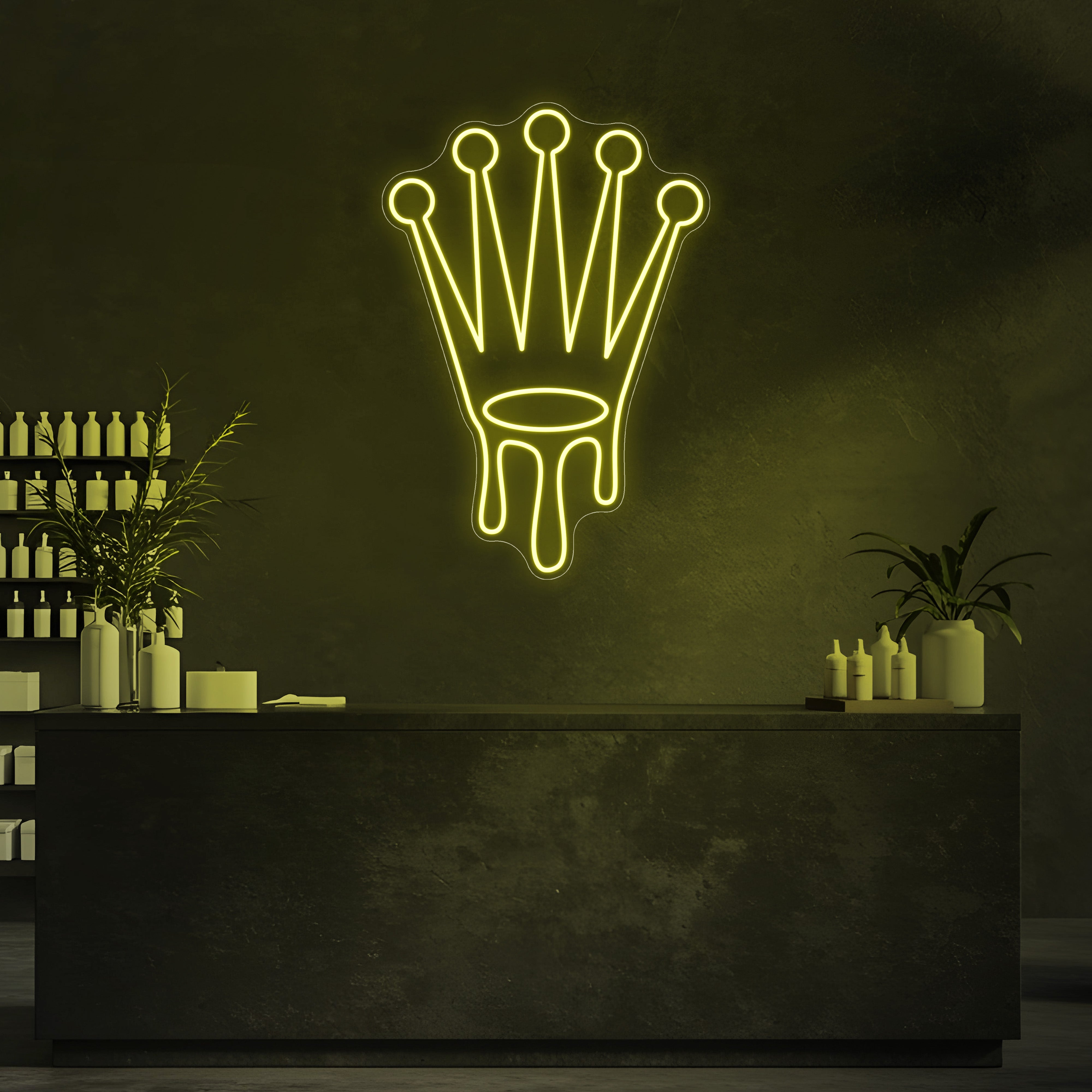 Drip Crown LED Neon Sign