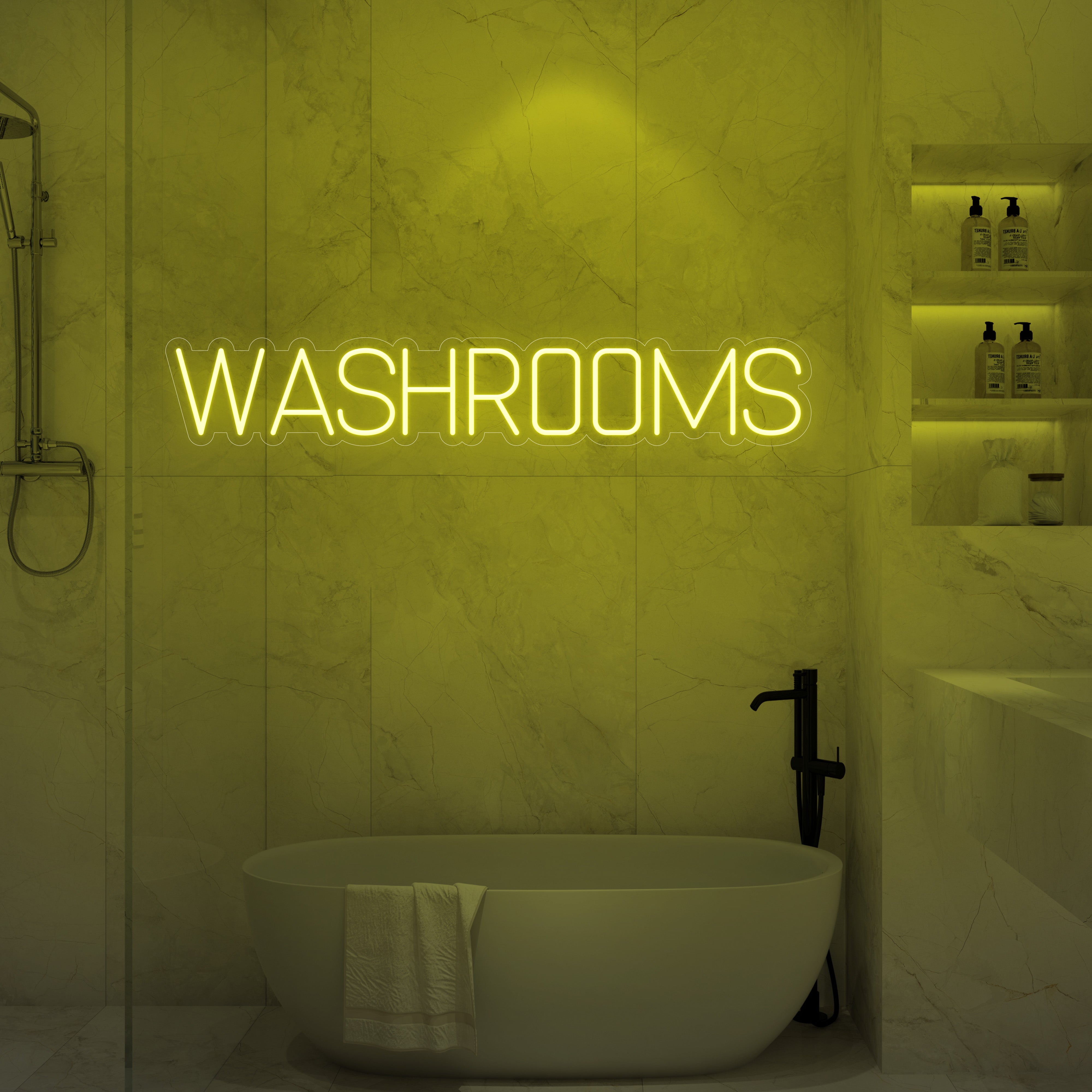 Washrooms LED Neon Sign
