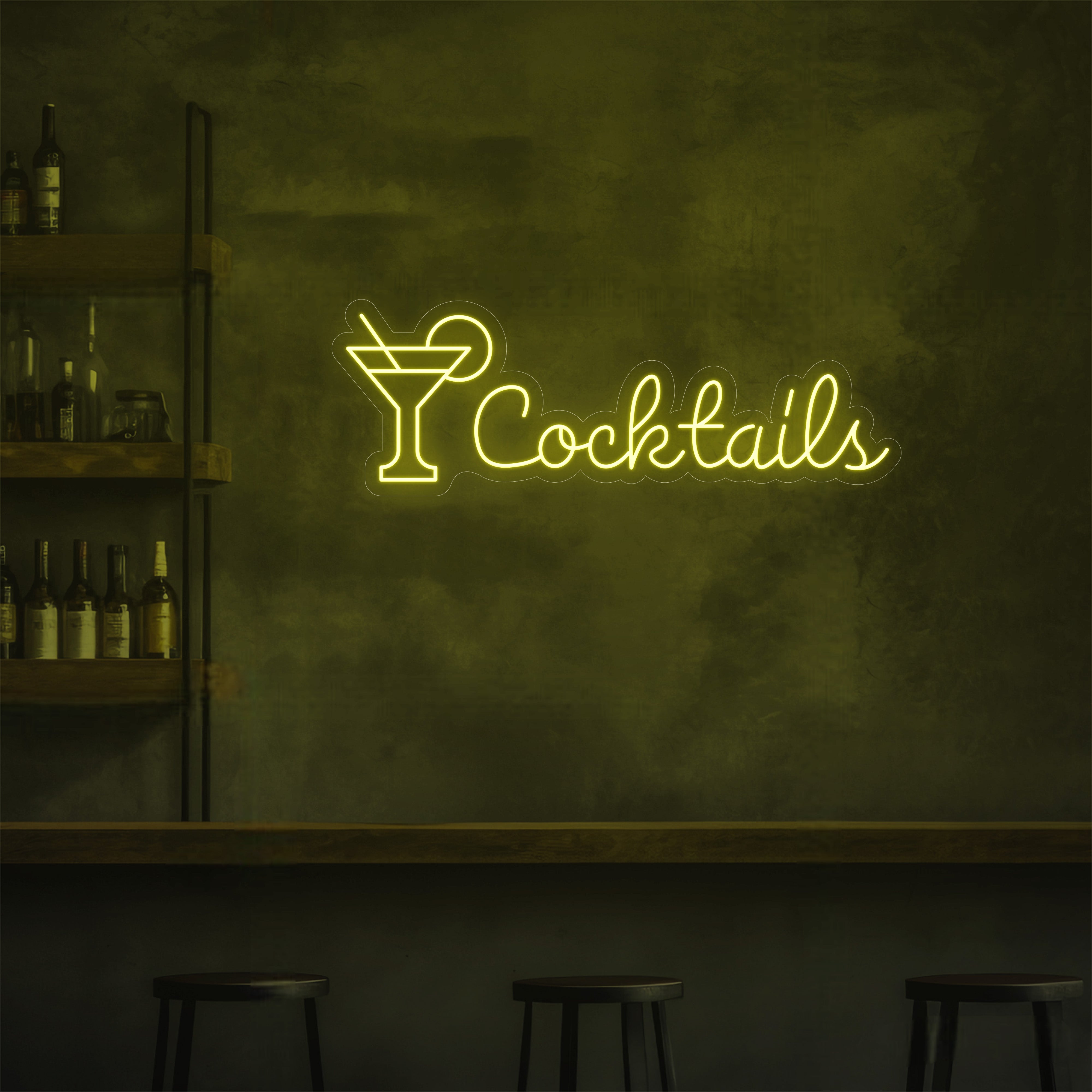 Cocktails Script LED Neon Sign