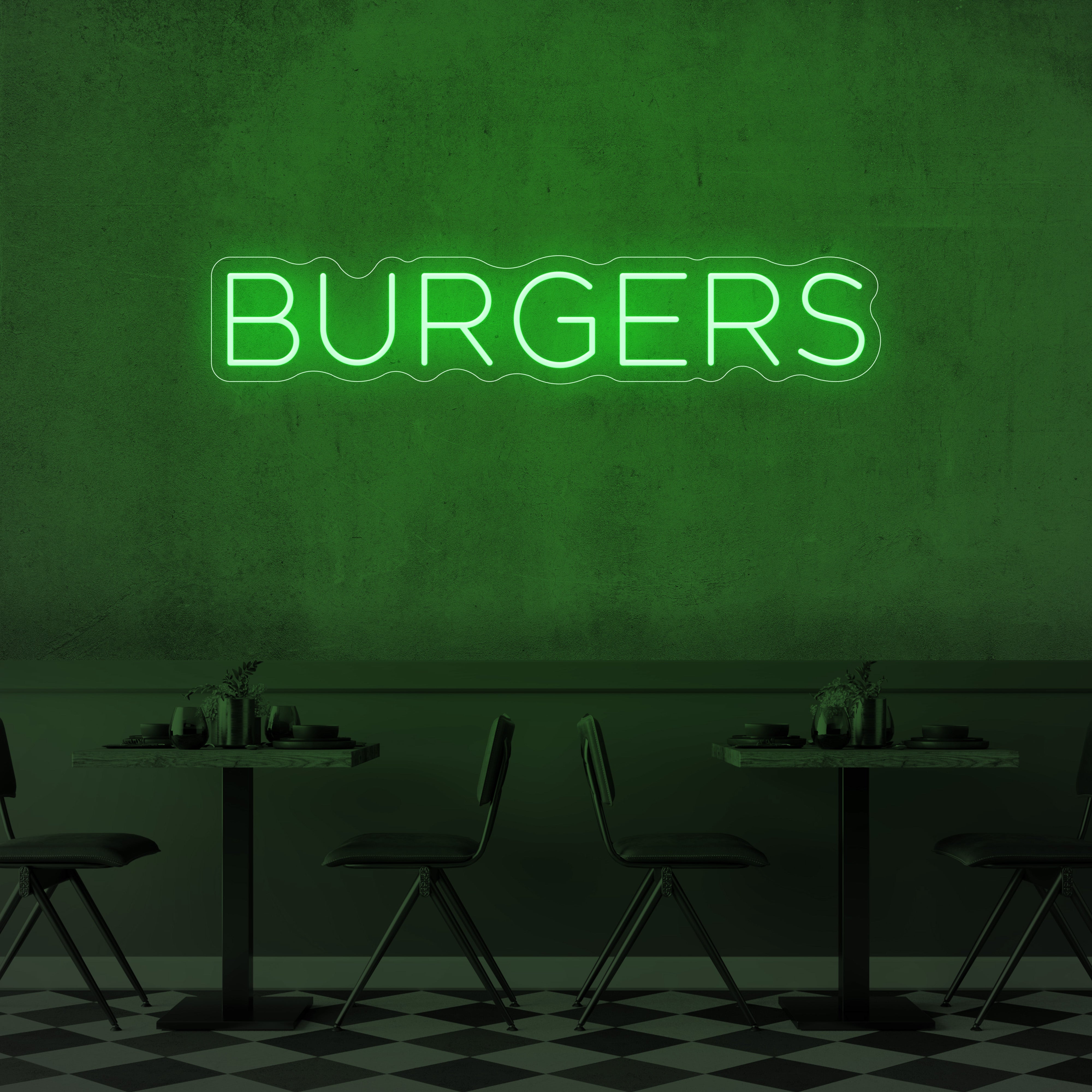 Burgers LED Neon Sign