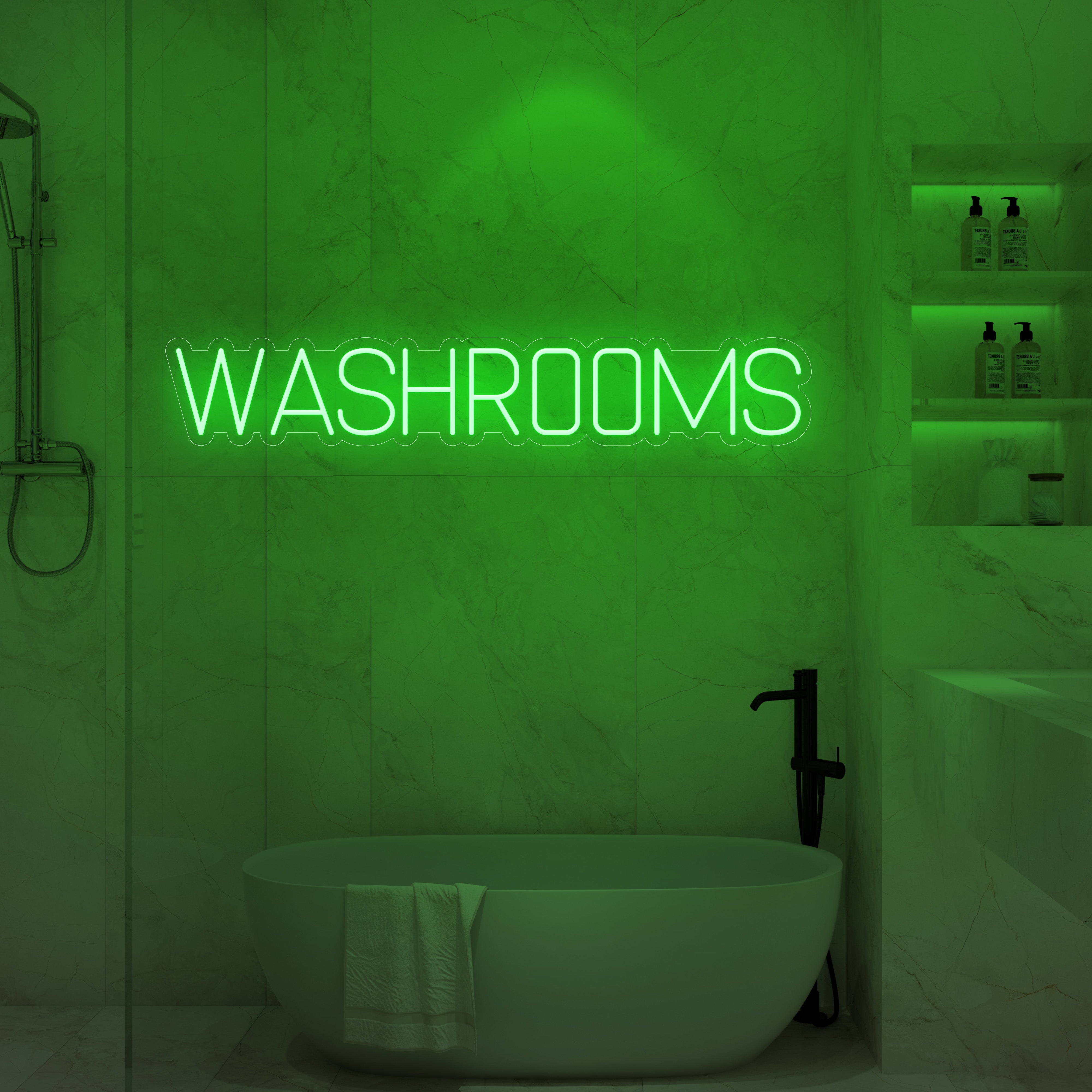 Washrooms LED Neon Sign