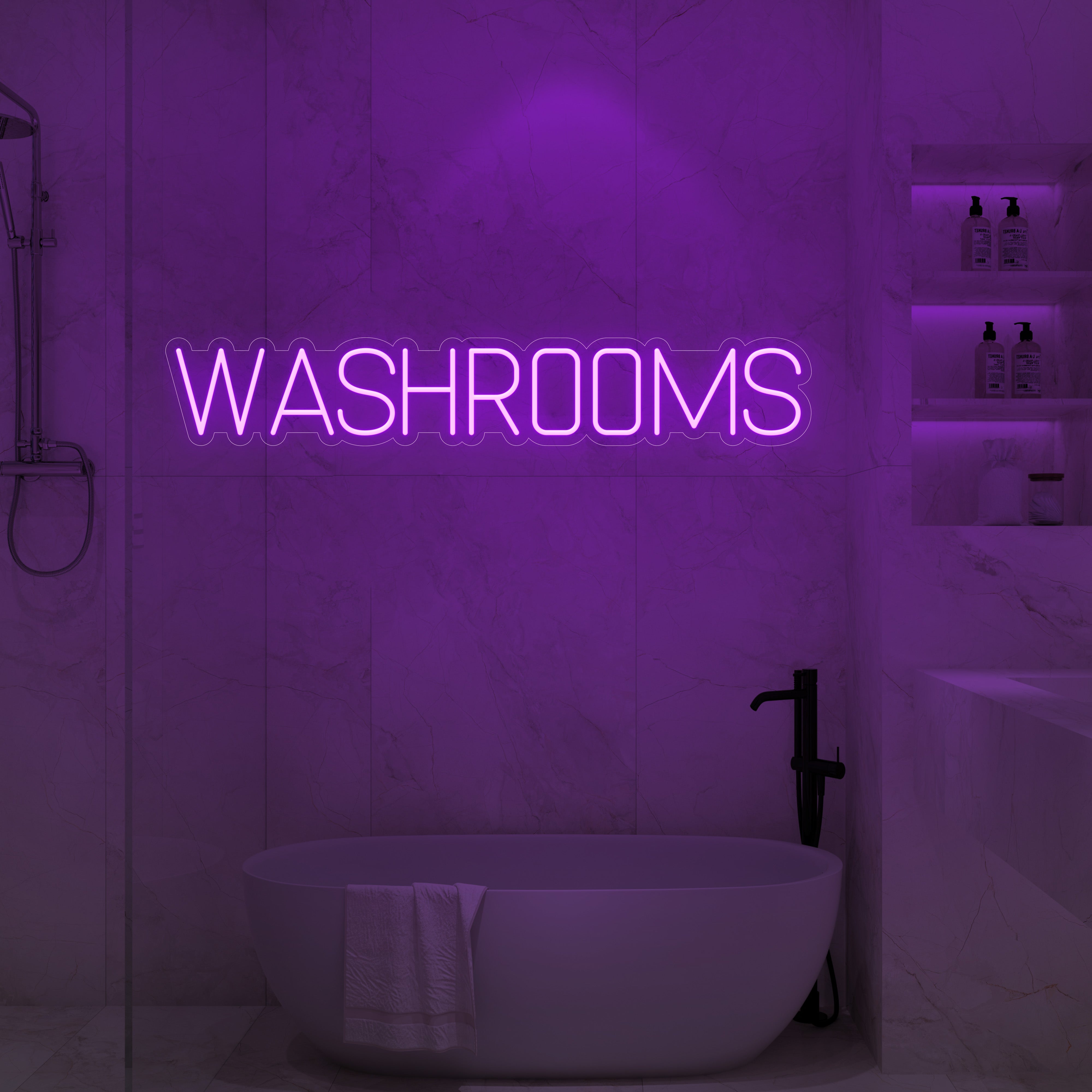 Washrooms LED Neon Sign