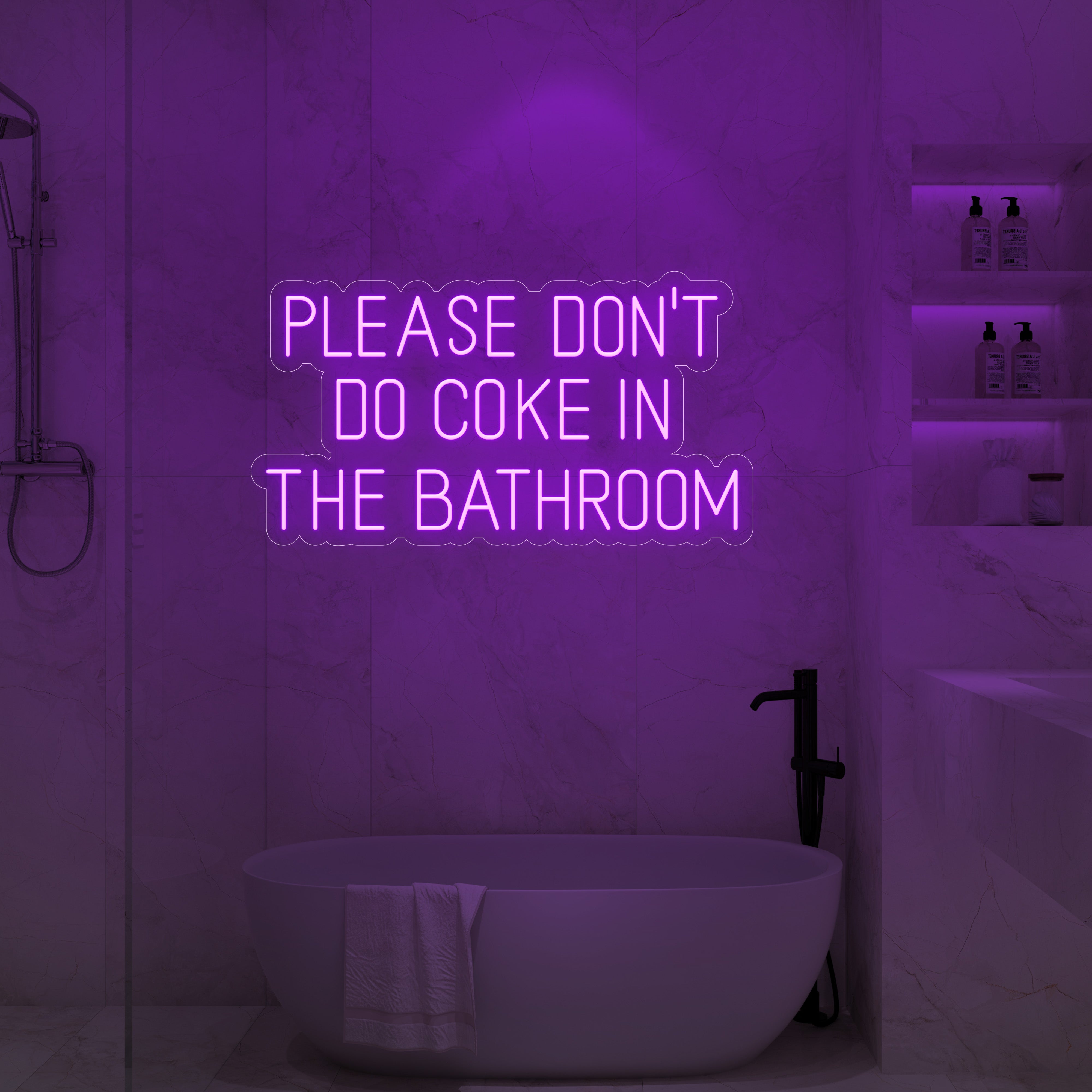 Please Don’t Do Coke in the Bathroom LED Neon Sign