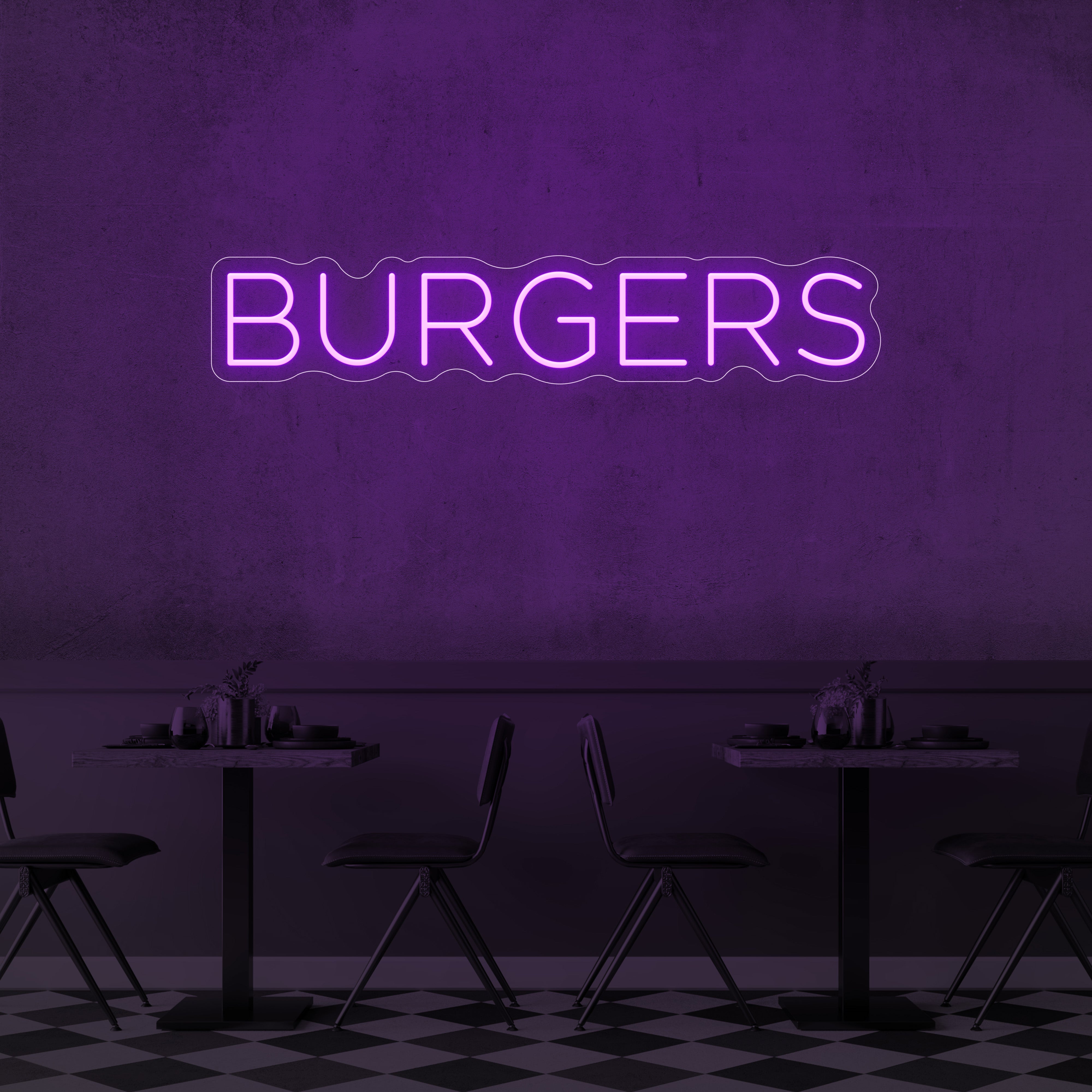 Burgers LED Neon Sign