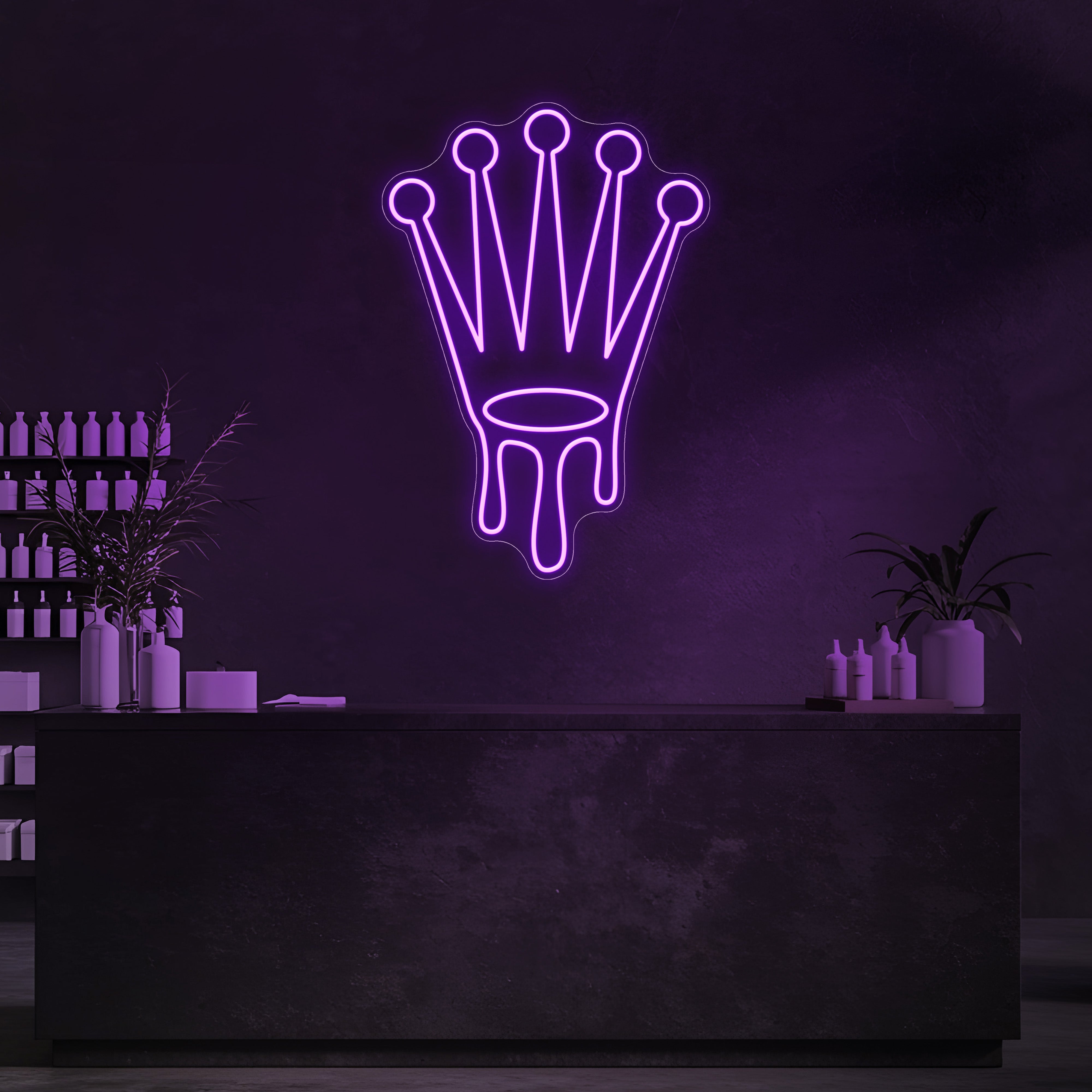 Drip Crown LED Neon Sign