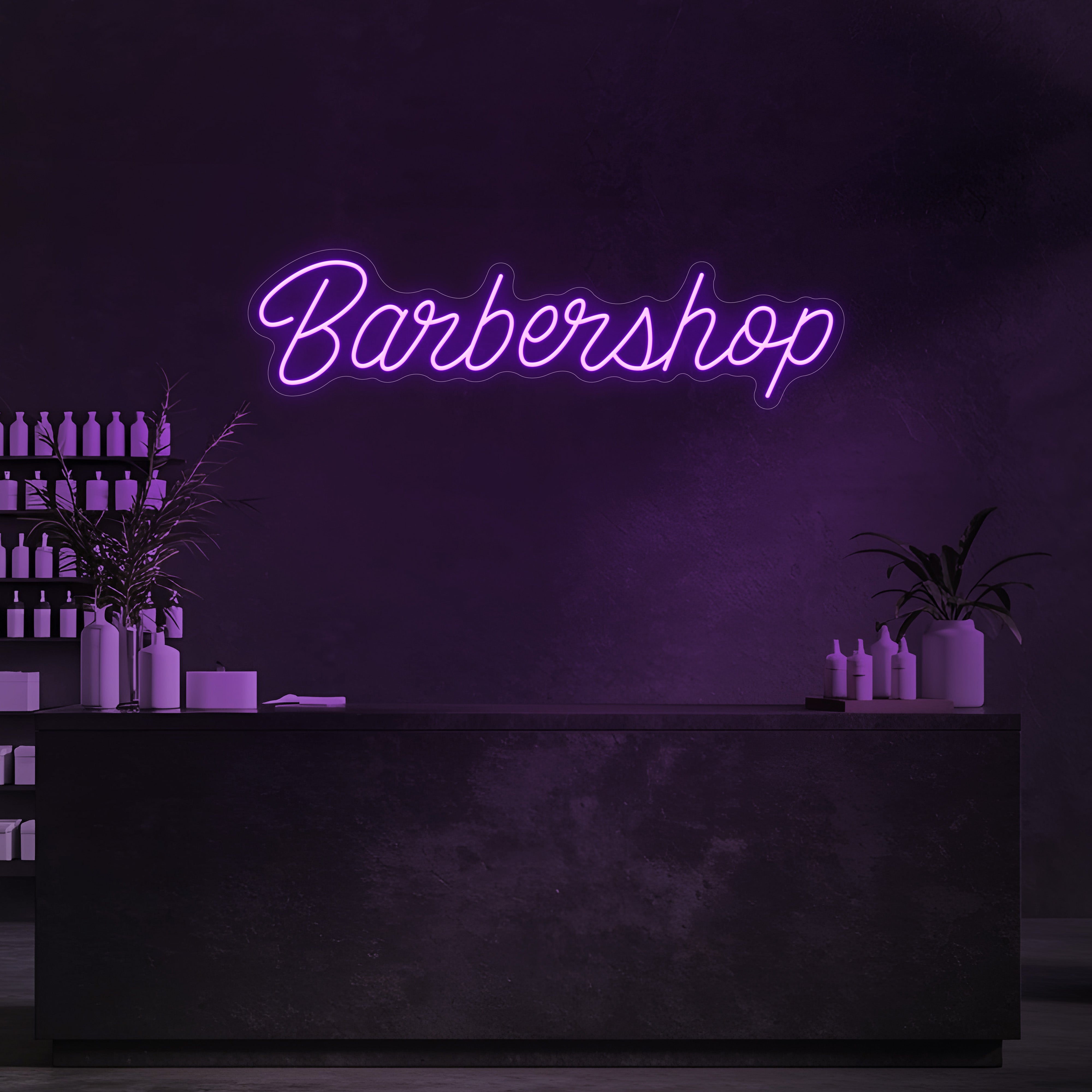 Signature Barbershop LED Neon Sign