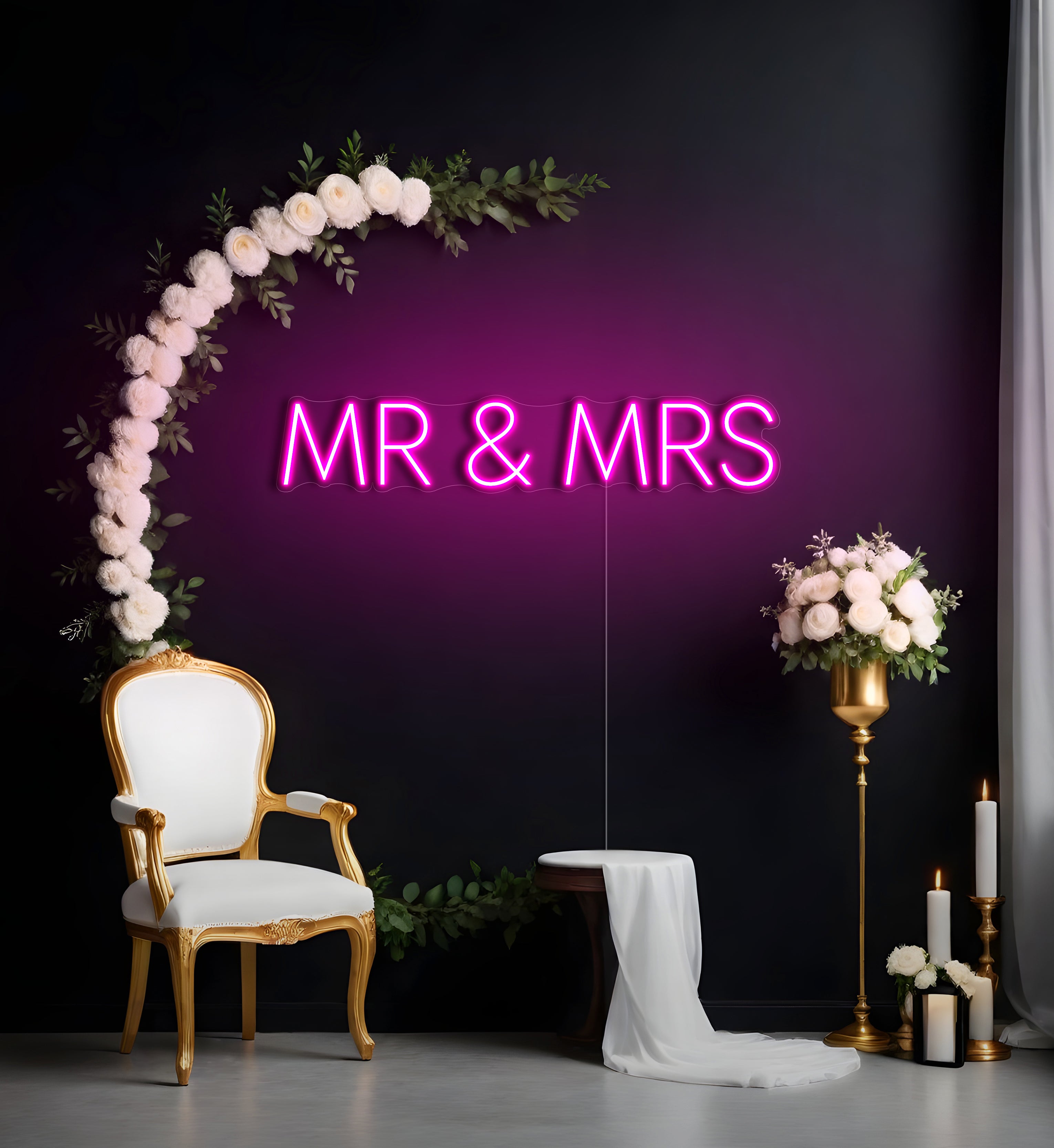 MR & MRS LED Neon Sign