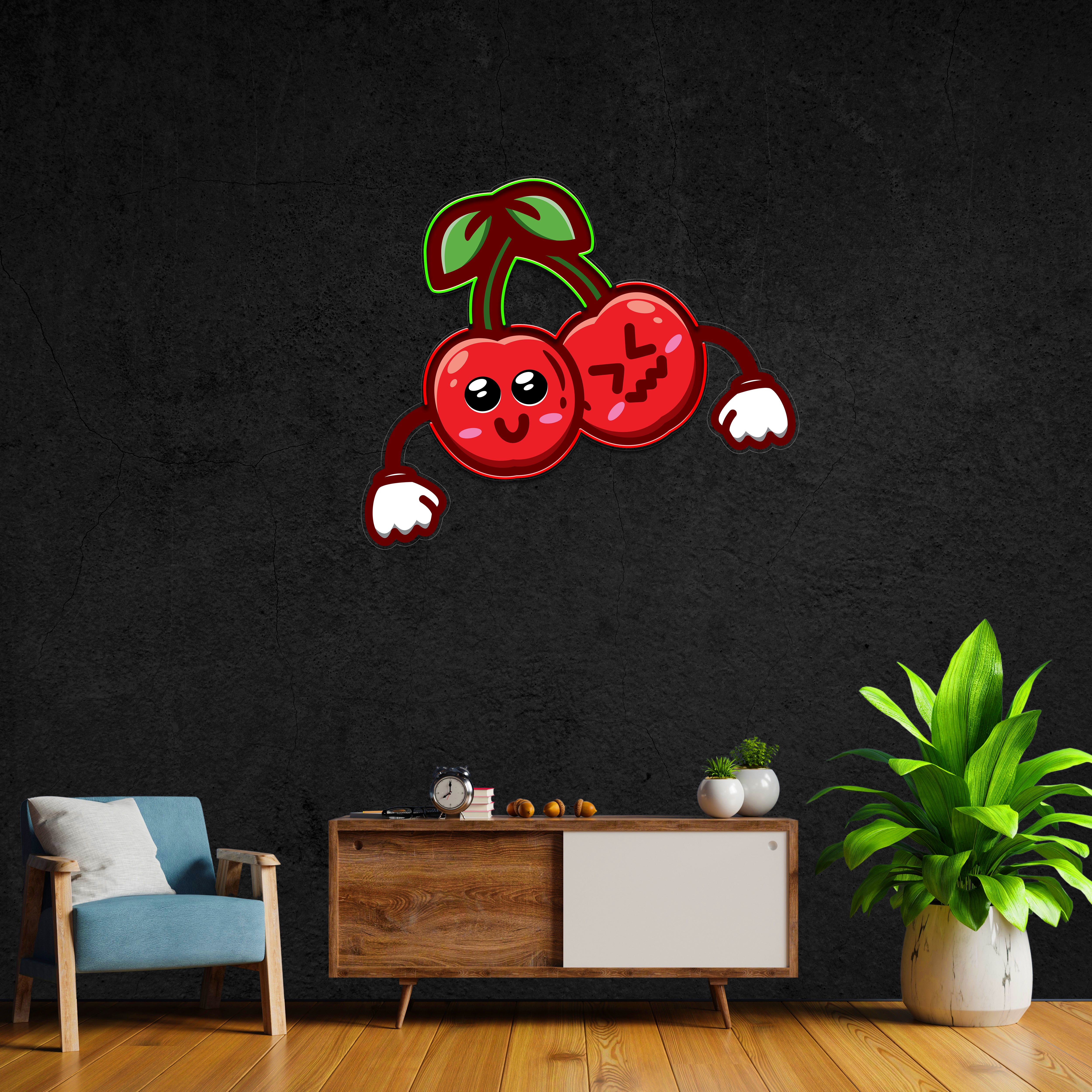 Cherry LED Neon Pop Art