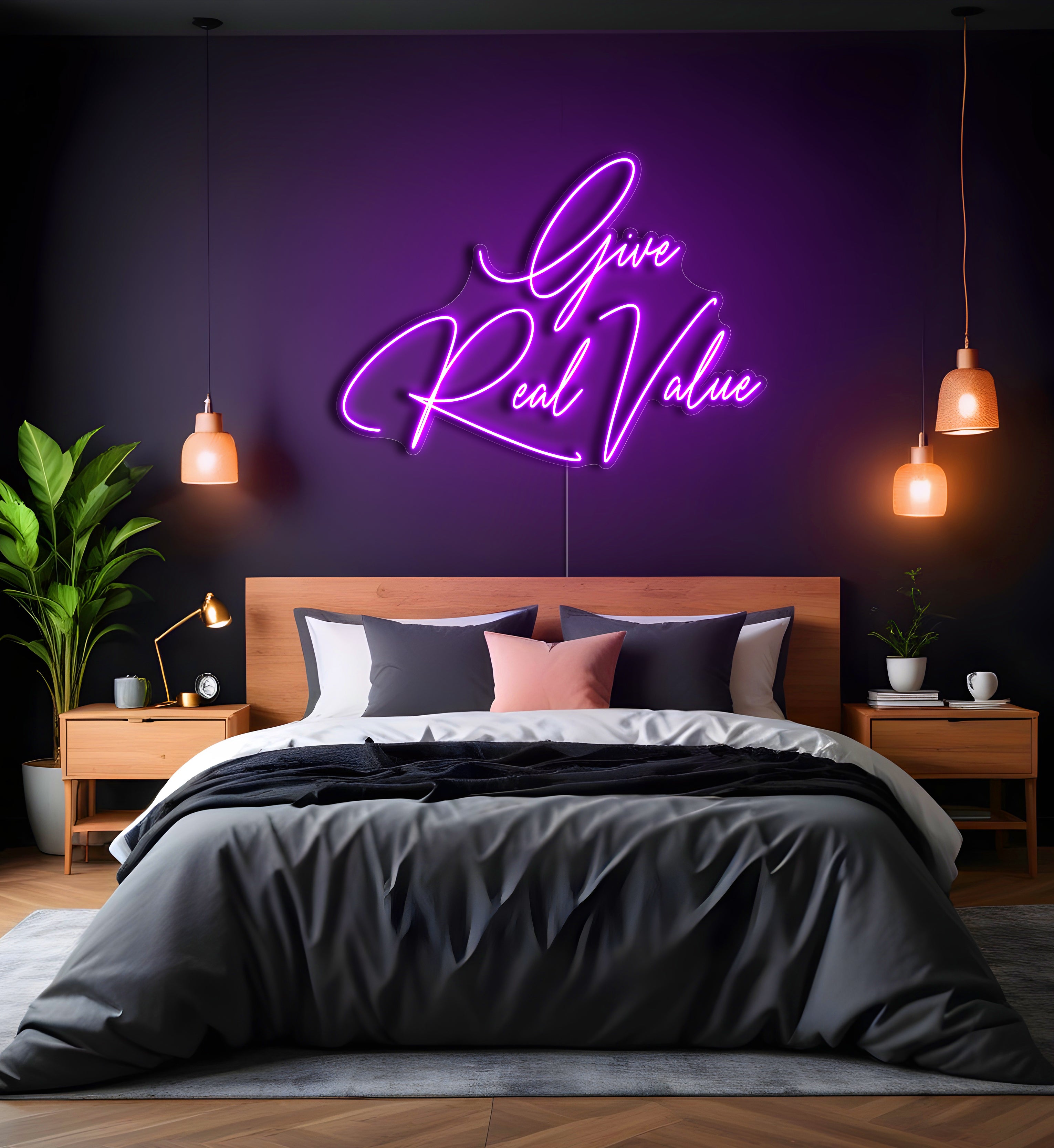Give Real Value LED Neon Sign