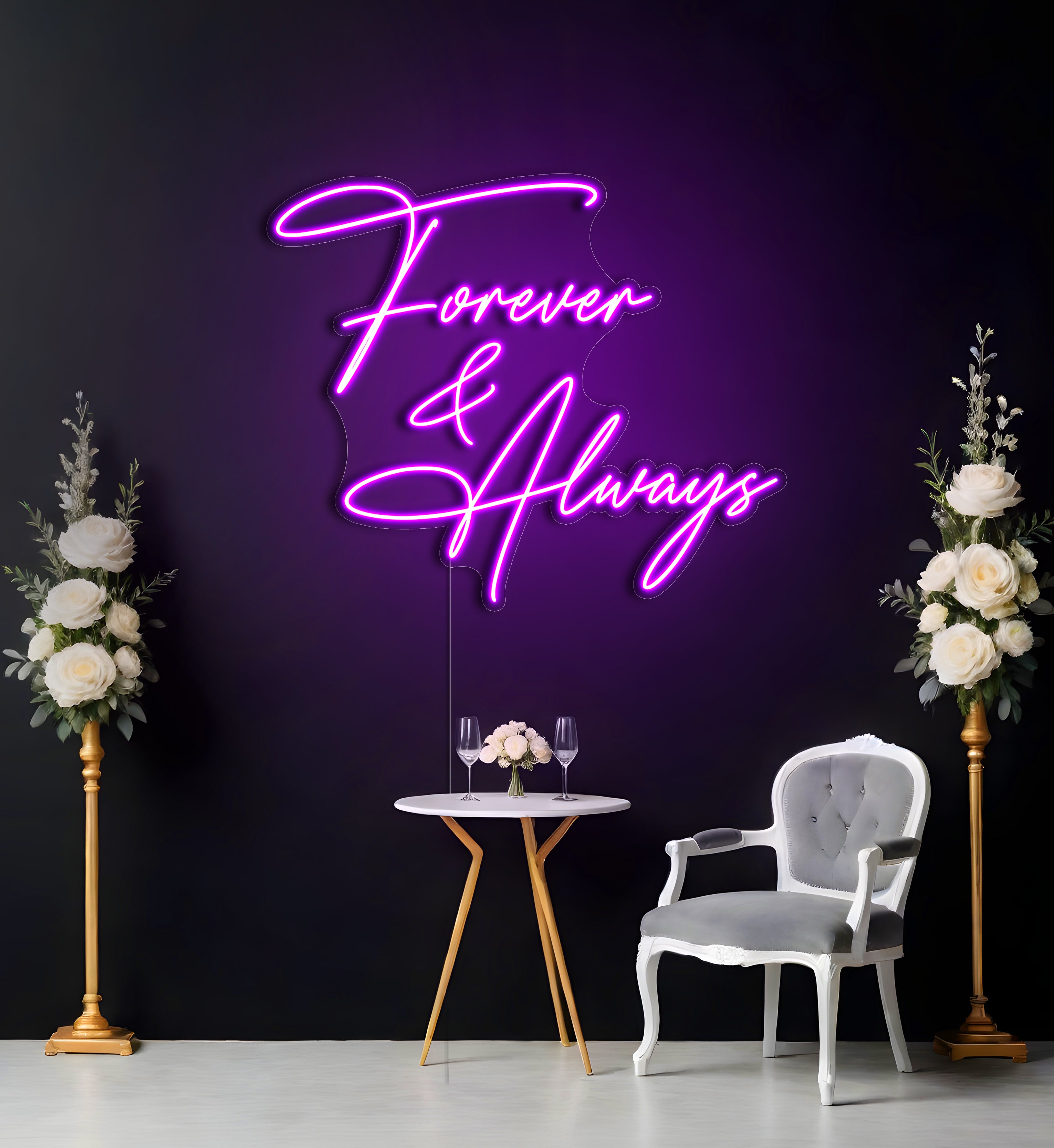 Forever & Always LED Neon Sign