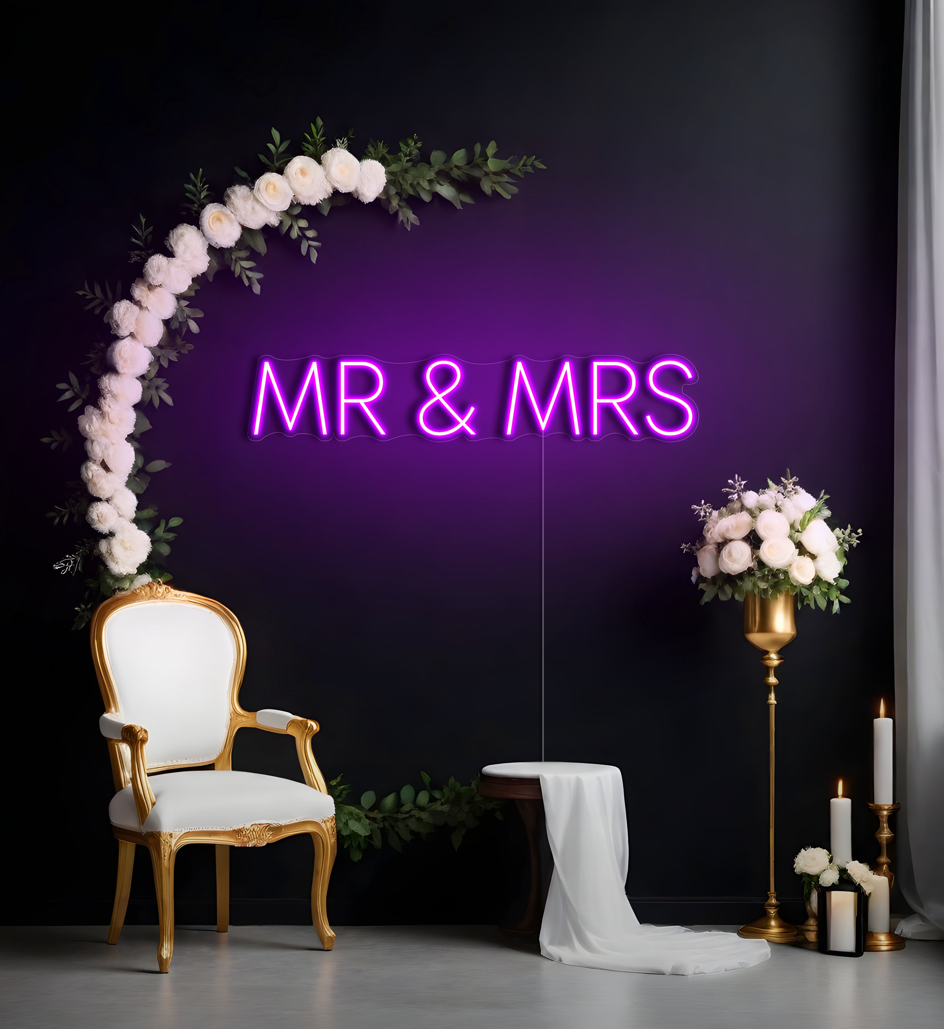 MR & MRS LED Neon Sign